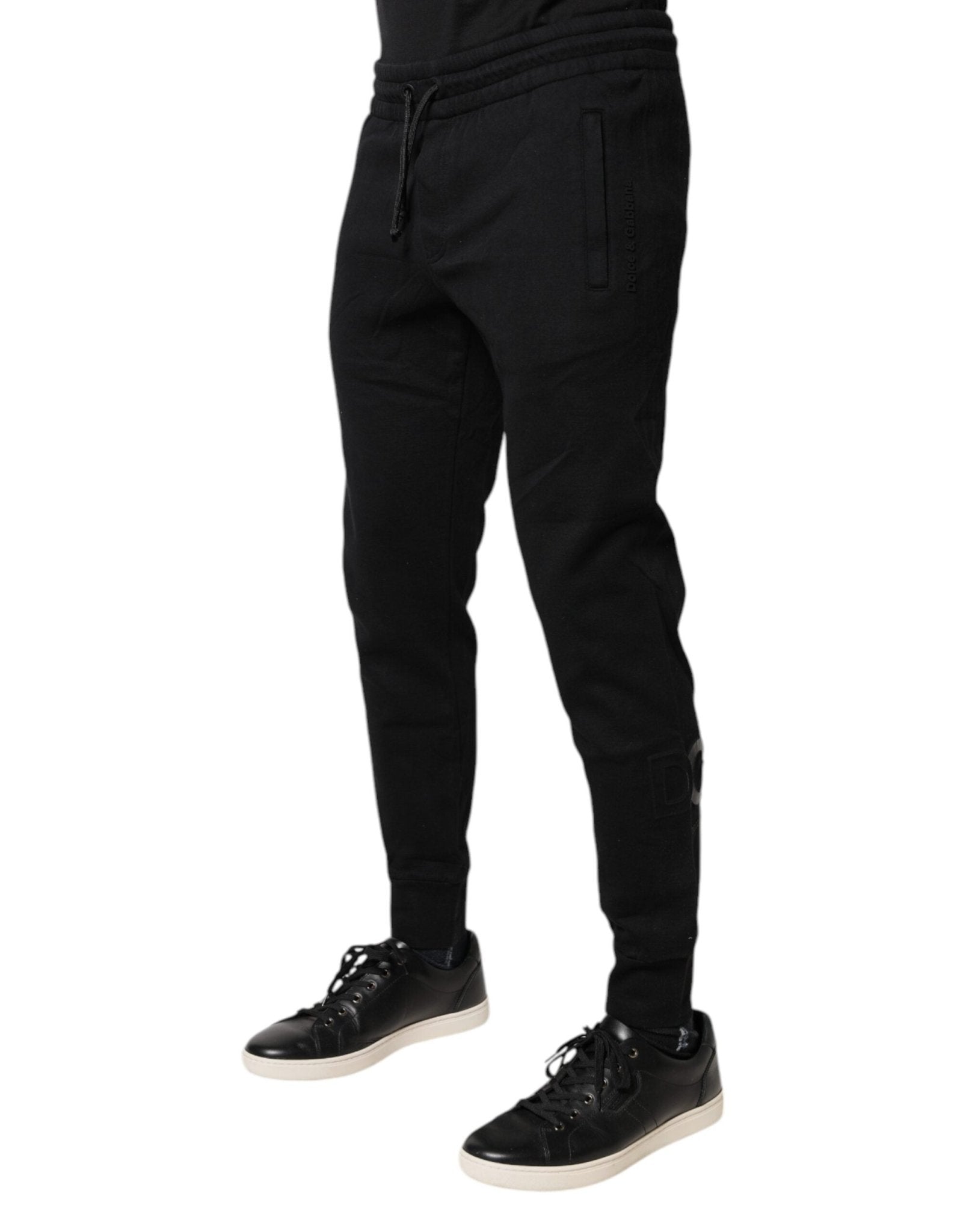 Dolce & Gabbana Black Cotton Jogger Jogging Pants - RIMODA