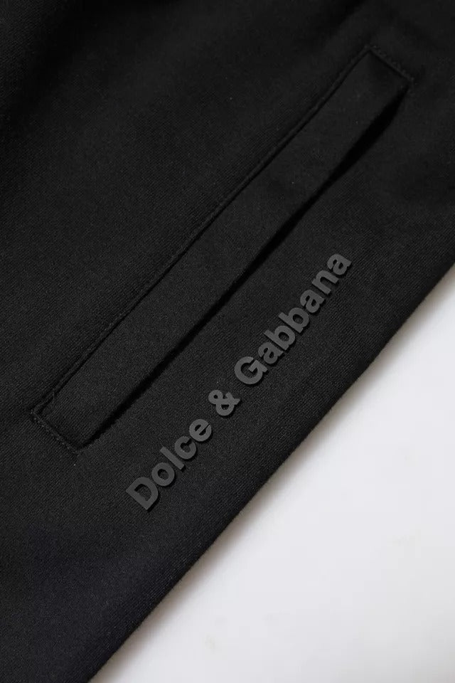 Dolce & Gabbana Black Cotton Jogger Jogging Pants - RIMODA