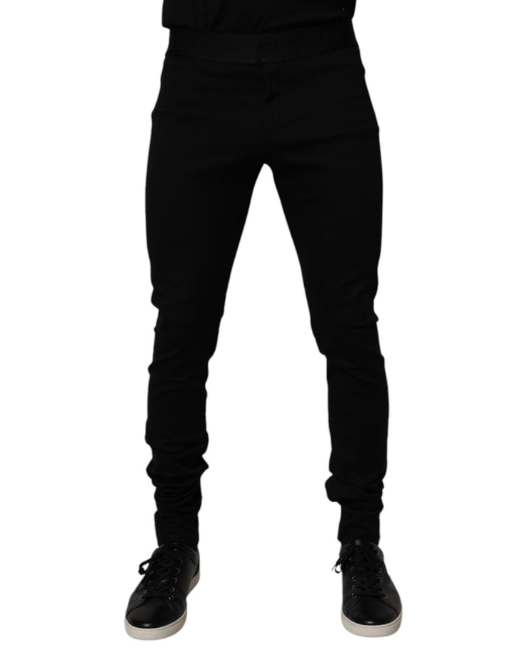 Dolce & Gabbana Black Cotton Jogger Men Sweatpants Pants - RIMODA