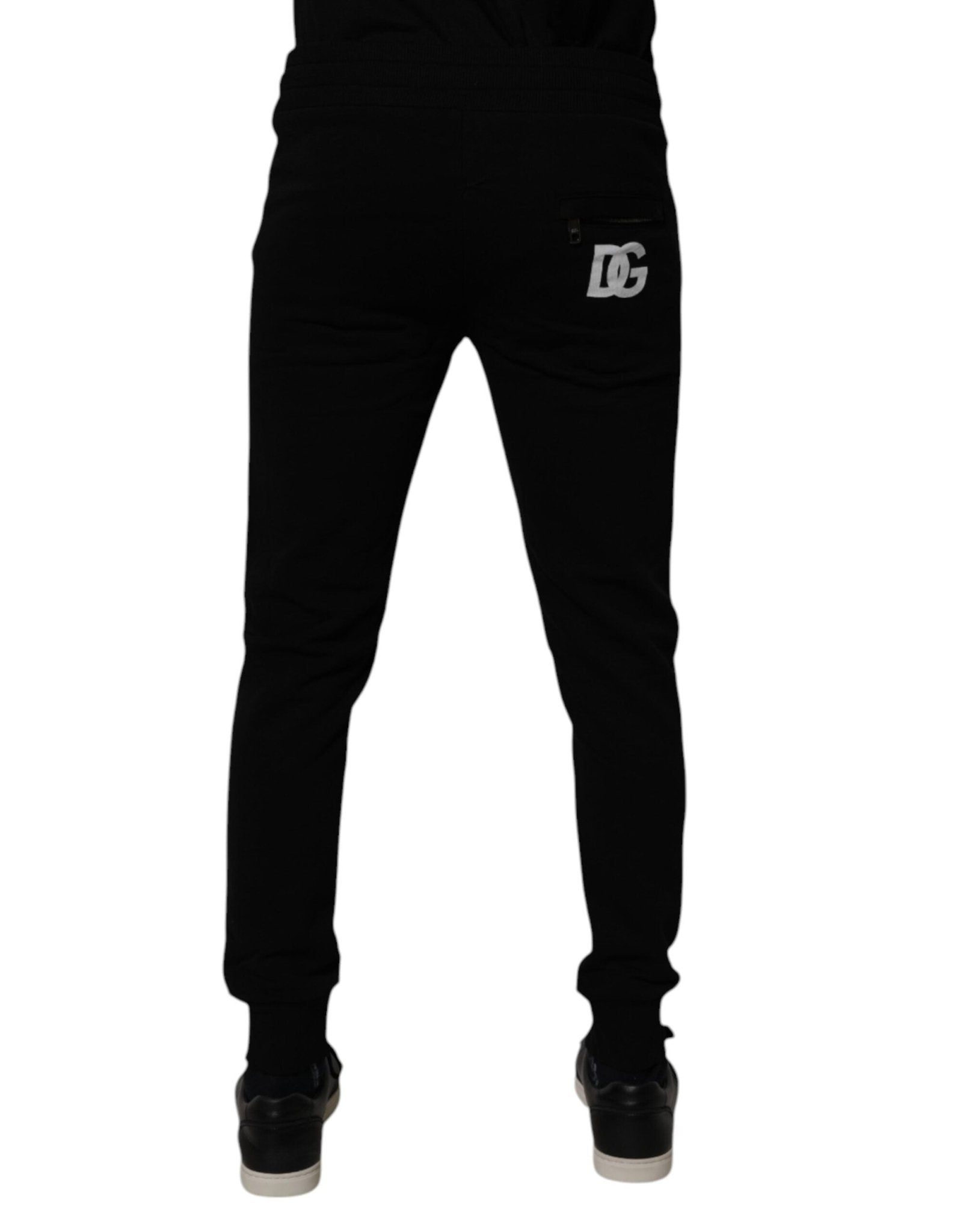 Dolce & Gabbana Black Cotton Jogger Sweatpants Pants - RIMODA
