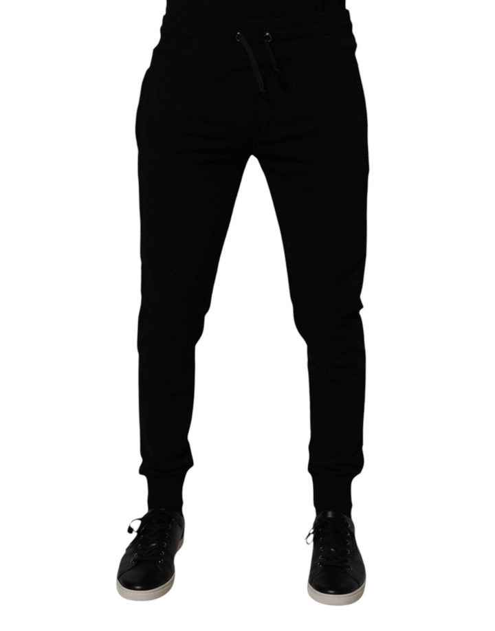 Dolce & Gabbana Black Cotton Jogger Sweatpants Pants - RIMODA
