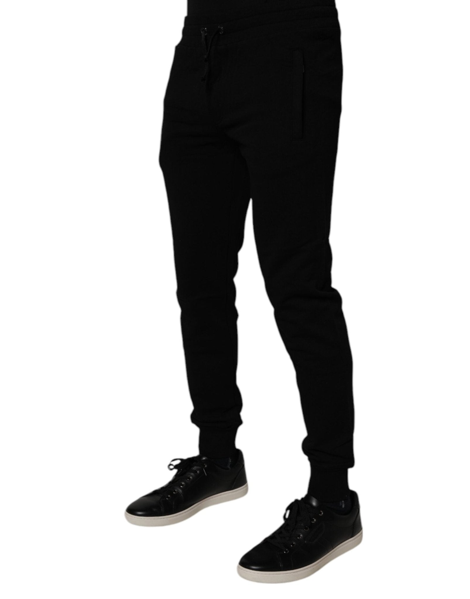 Dolce & Gabbana Black Cotton Jogger Sweatpants Pants - RIMODA