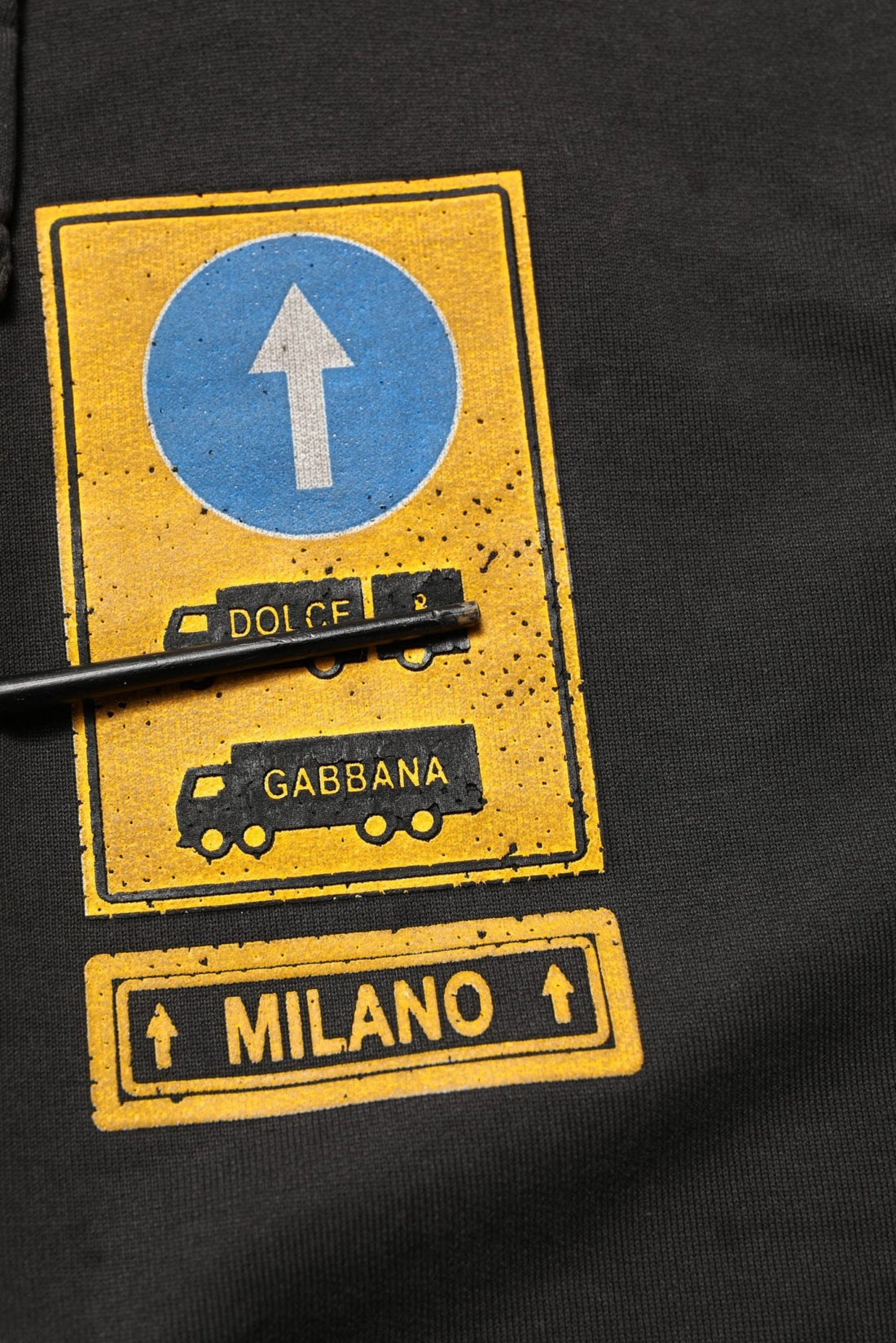 Dolce & Gabbana Black Cotton Logo Hooded Oversize Sweater - RIMODA