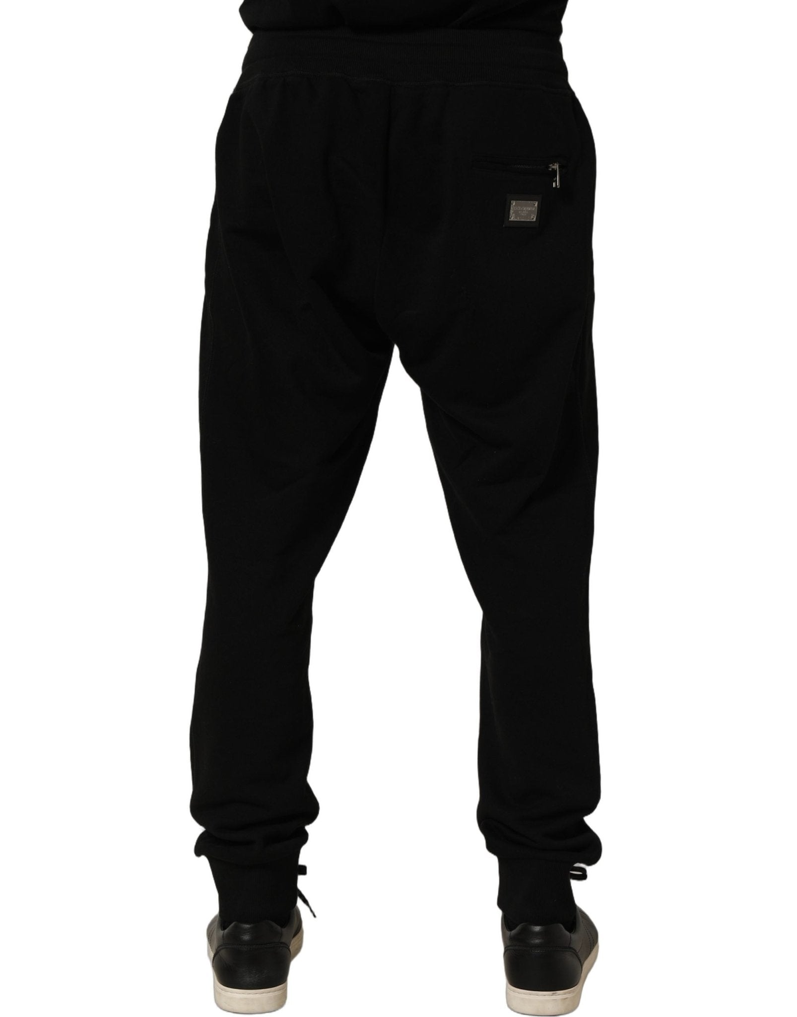 Dolce & Gabbana Black Cotton Logo Jogger Men Sweatpants Pants - RIMODA