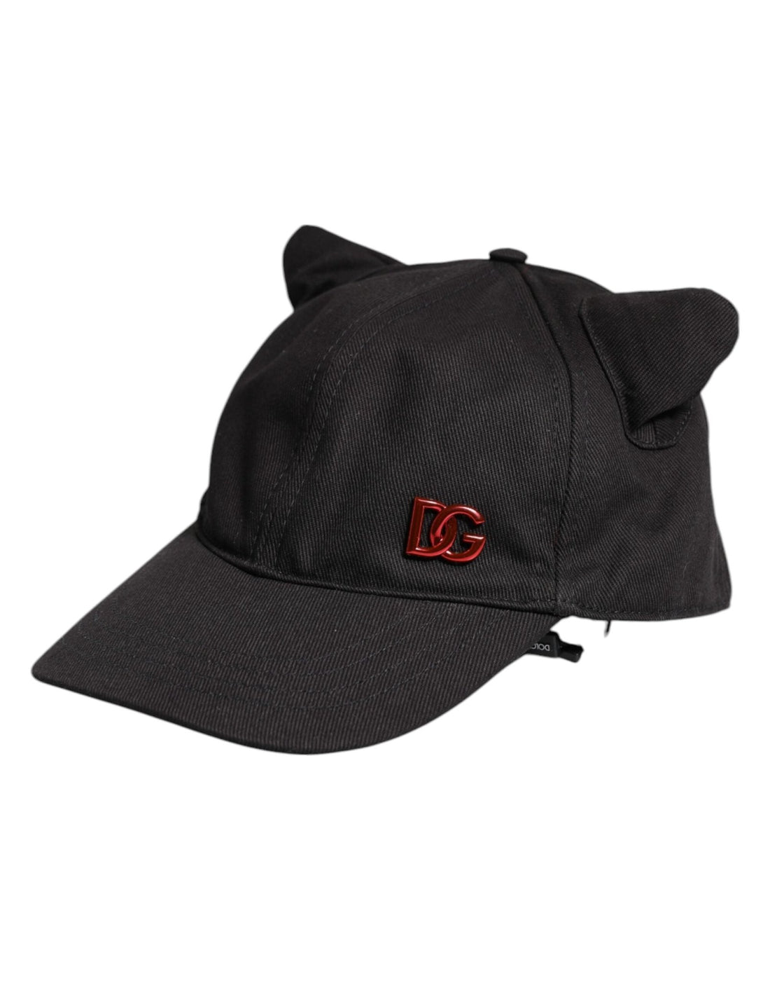 Dolce & Gabbana Black Cotton Logo Patch 6 Panels Baseball Cap - RIMODA