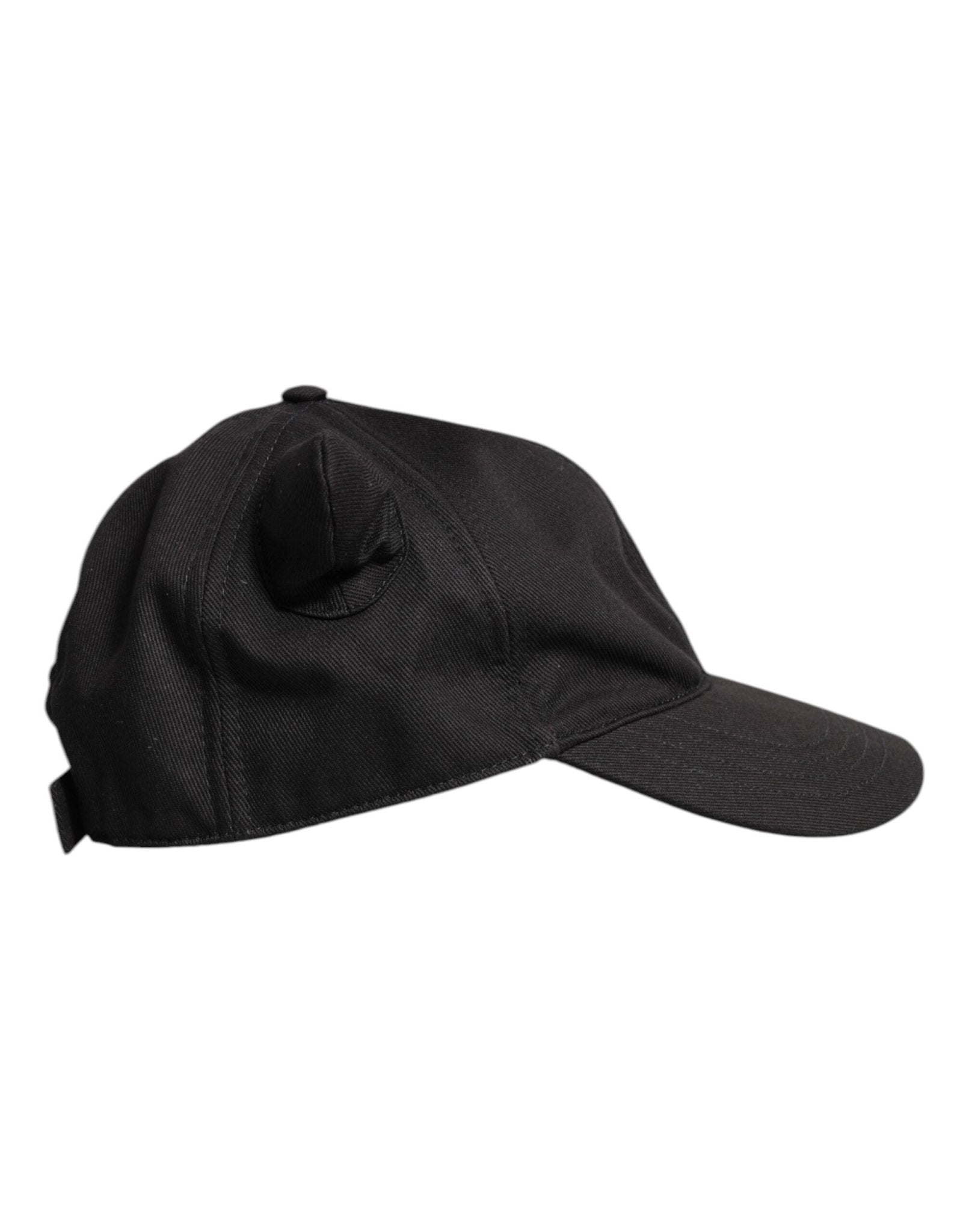 Dolce & Gabbana Black Cotton Logo Patch 6 Panels Baseball Cap - RIMODA