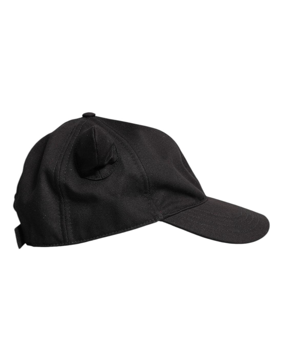 Dolce & Gabbana Black Cotton Logo Patch 6 Panels Baseball Cap - RIMODA