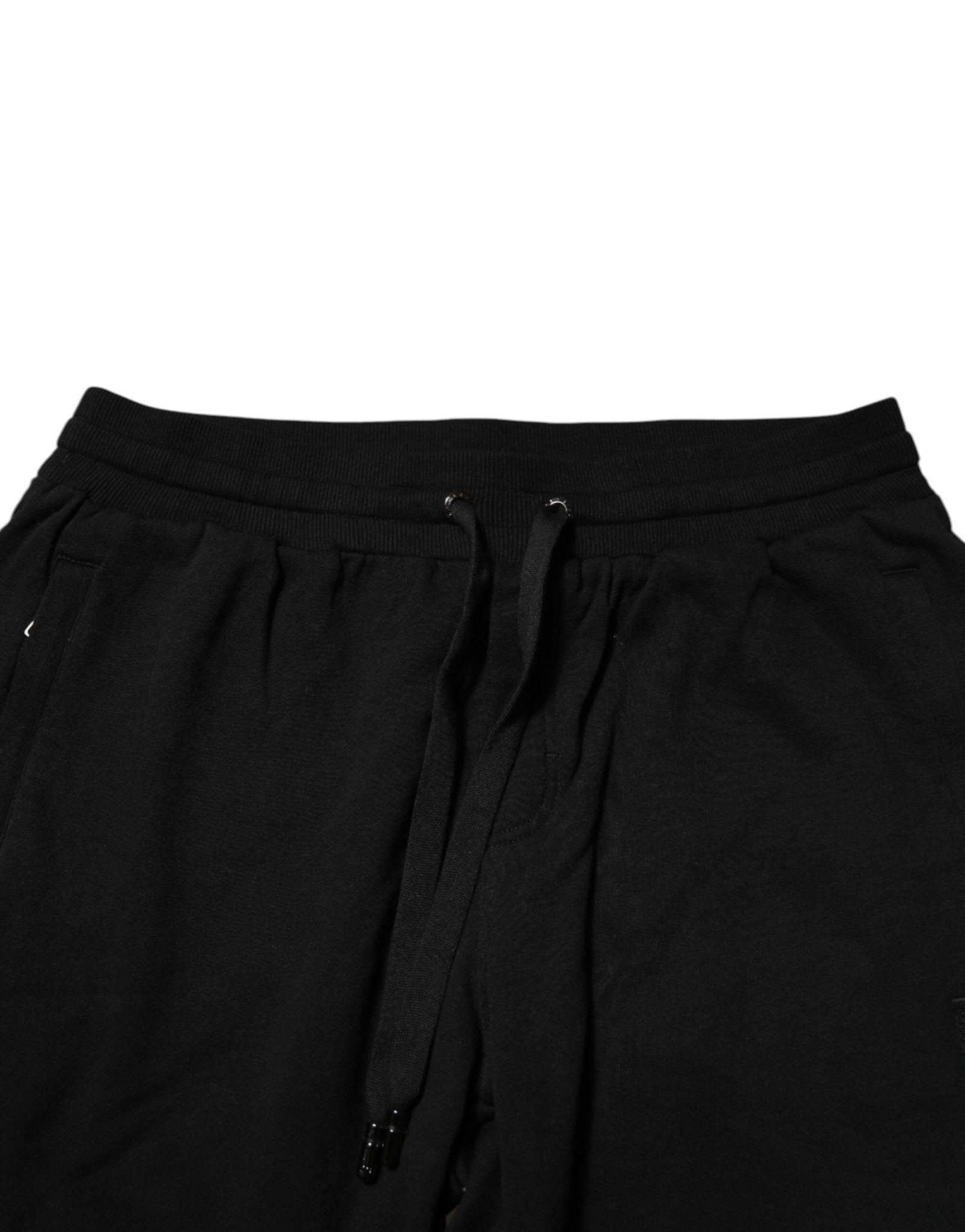 Dolce & Gabbana Black Cotton Logo Tape Men Jogger Pants - RIMODA