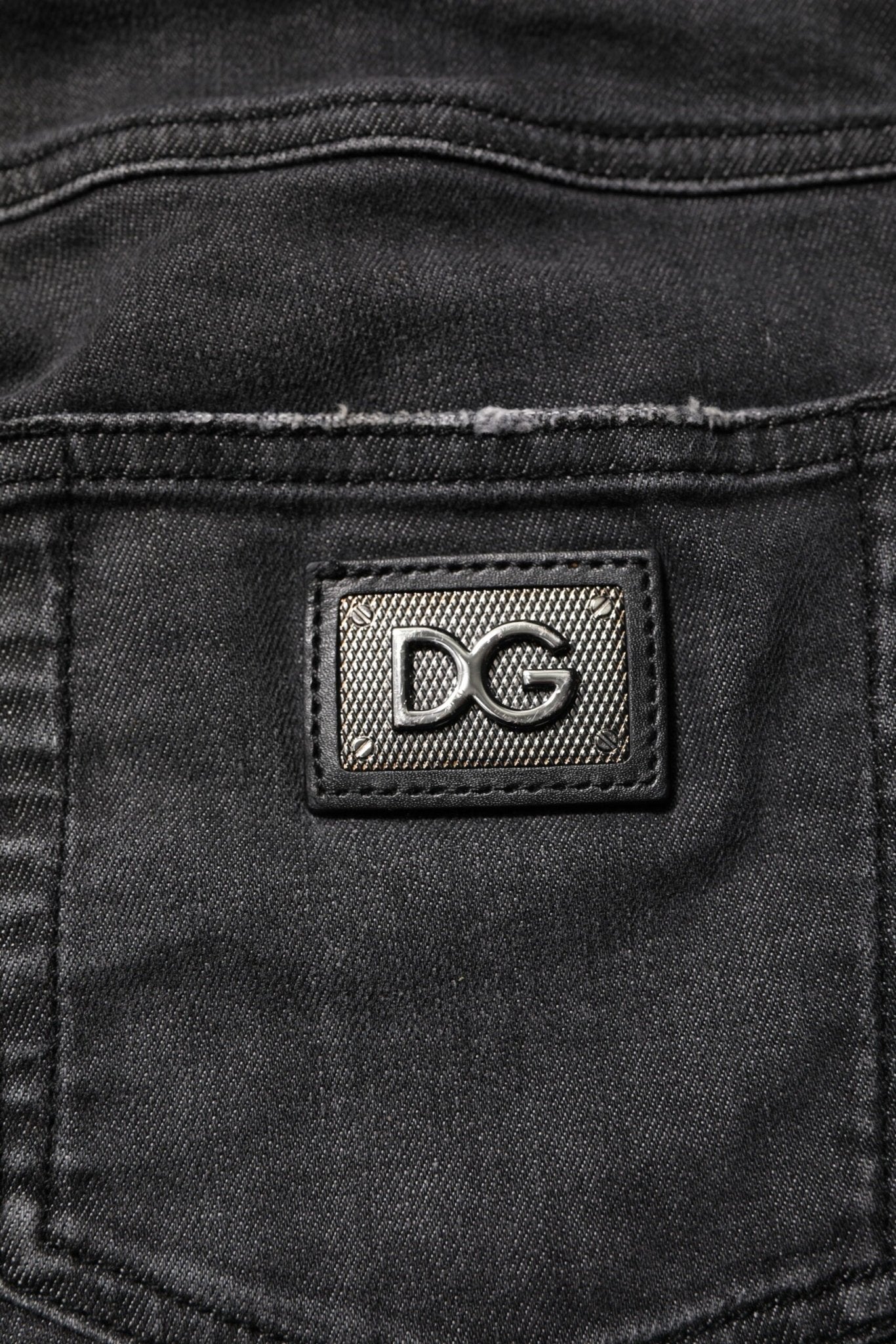 Dolce & Gabbana Black Cotton Low Waist Skinny Denim Jeans - RIMODA