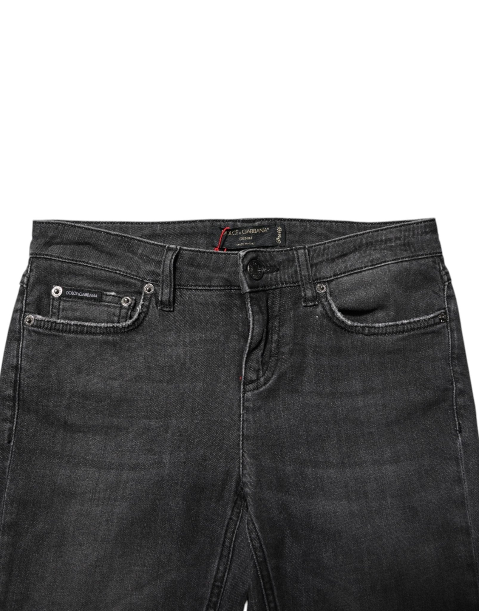 Dolce & Gabbana Black Cotton Low Waist Skinny Denim Jeans - RIMODA