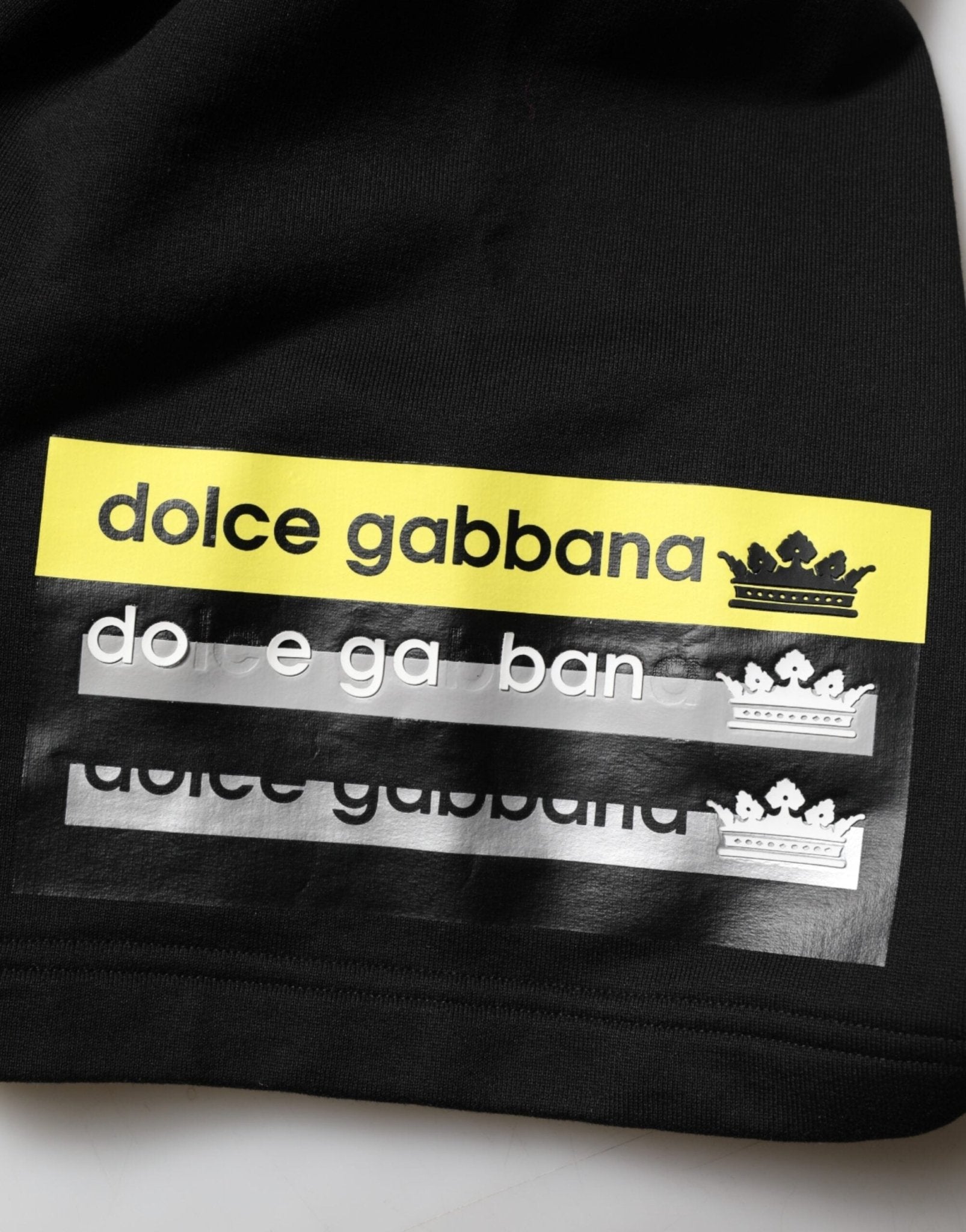 Dolce & Gabbana Black Cotton Mid Waist Casual Bermuda Short - RIMODA
