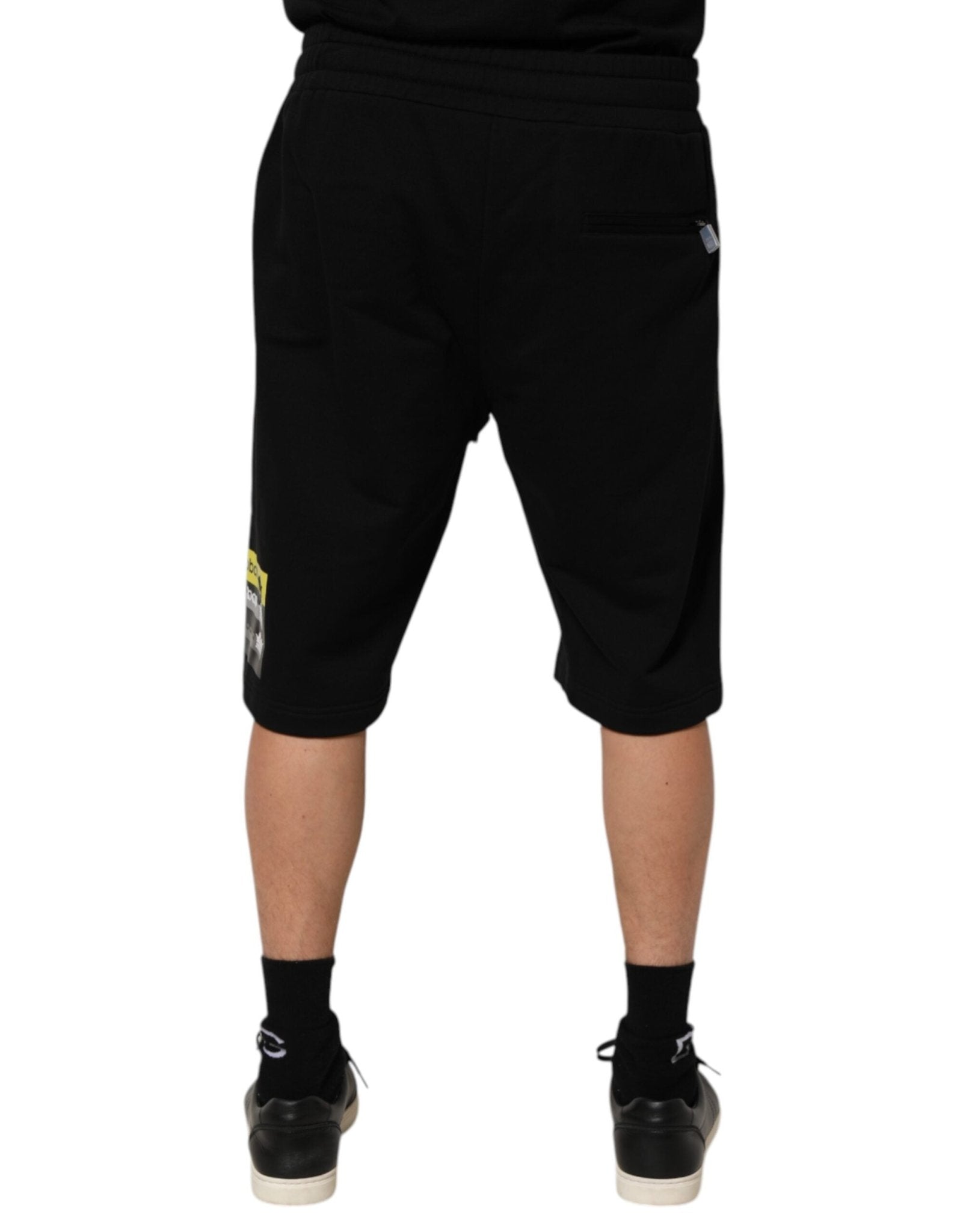 Dolce & Gabbana Black Cotton Mid Waist Casual Bermuda Short - RIMODA