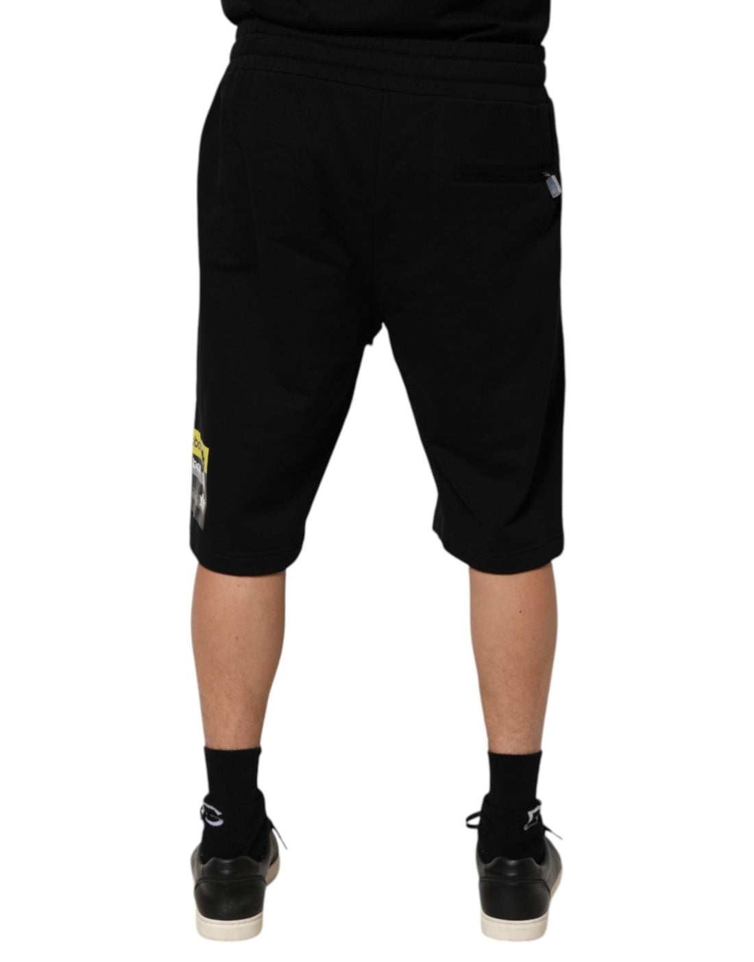 Dolce & Gabbana Black Cotton Mid Waist Casual Bermuda Short - RIMODA