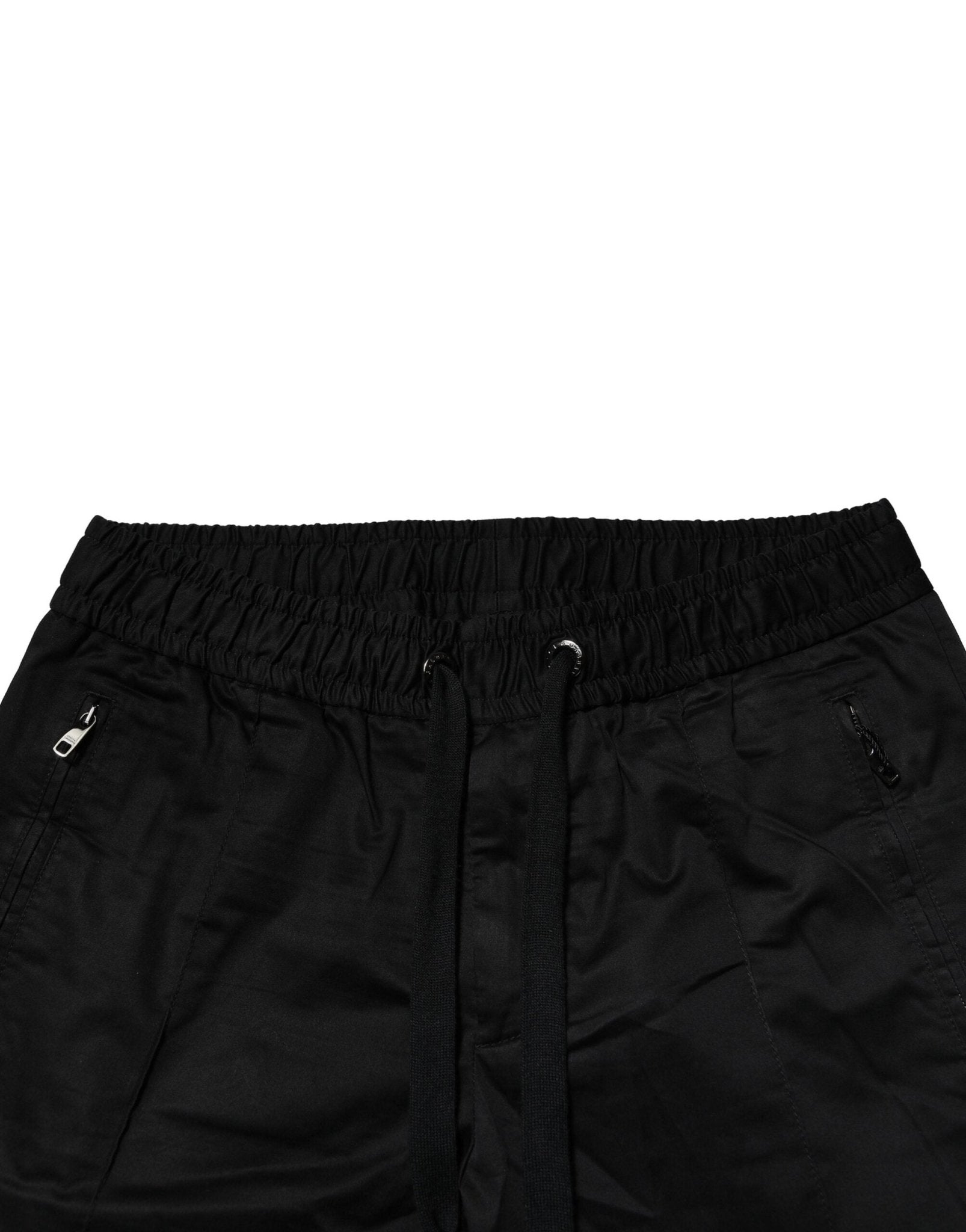 Dolce & Gabbana Black Cotton Mid Waist Jogger Pants - RIMODA