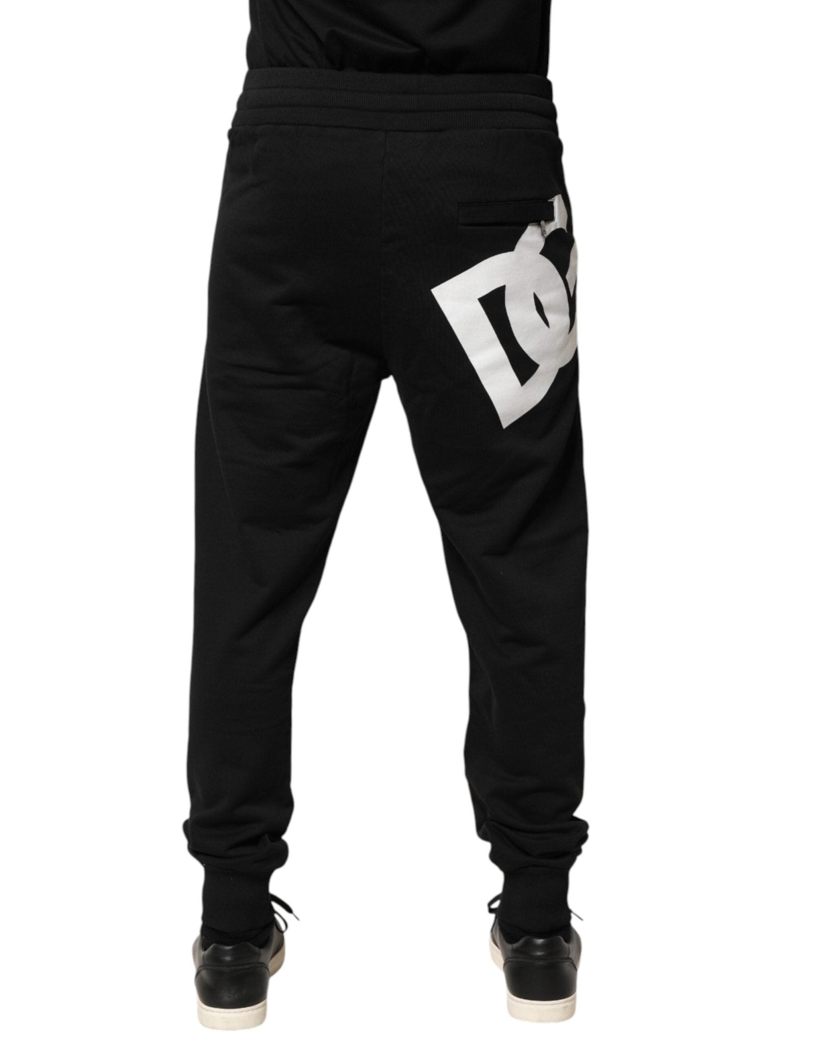 Dolce & Gabbana Black Cotton Mid Waist Jogger Trousers Pants - RIMODA