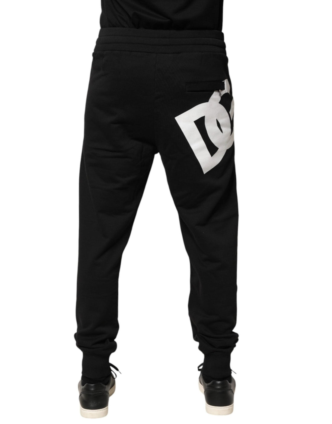 Dolce & Gabbana Black Cotton Mid Waist Jogger Trousers Pants - RIMODA