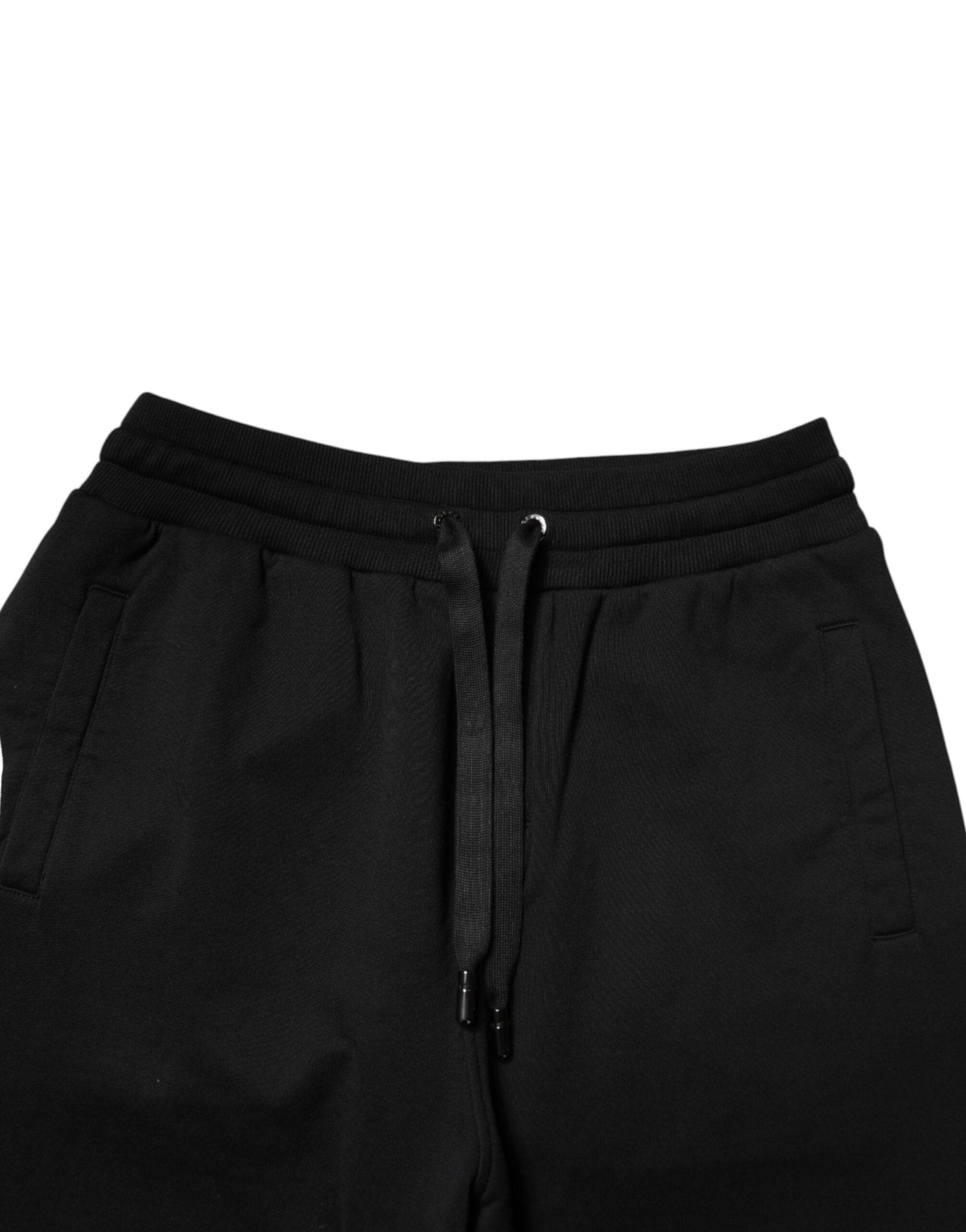 Dolce & Gabbana Black Cotton Mid Waist Jogger Trousers Pants - RIMODA