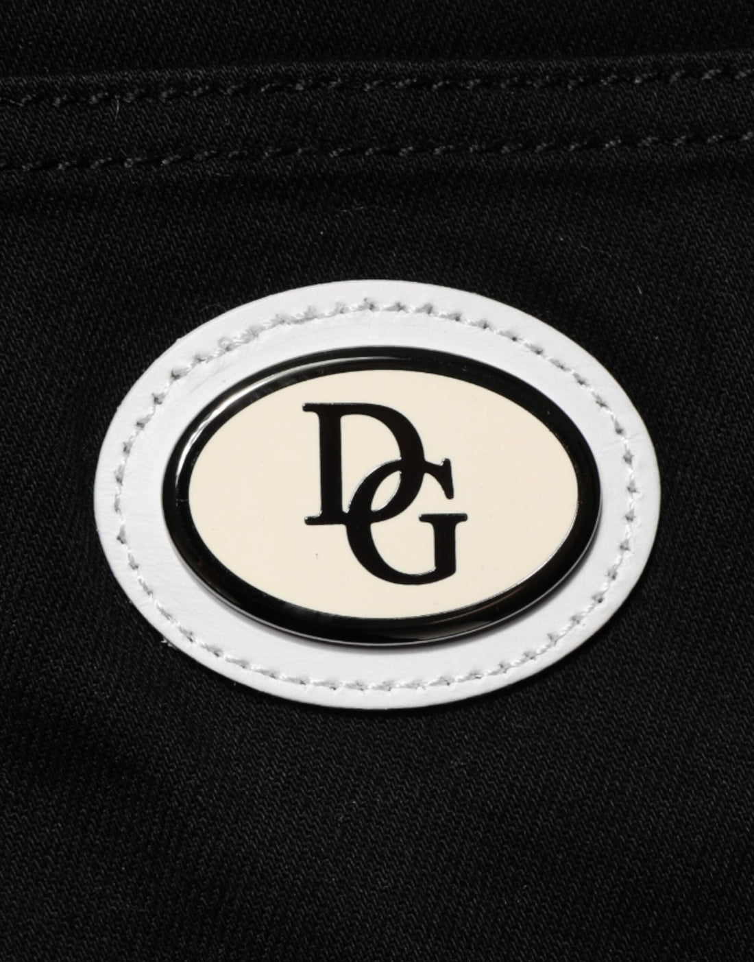 Dolce & Gabbana Black Cotton MidWaist Skinny Denim Logo Jeans - RIMODA