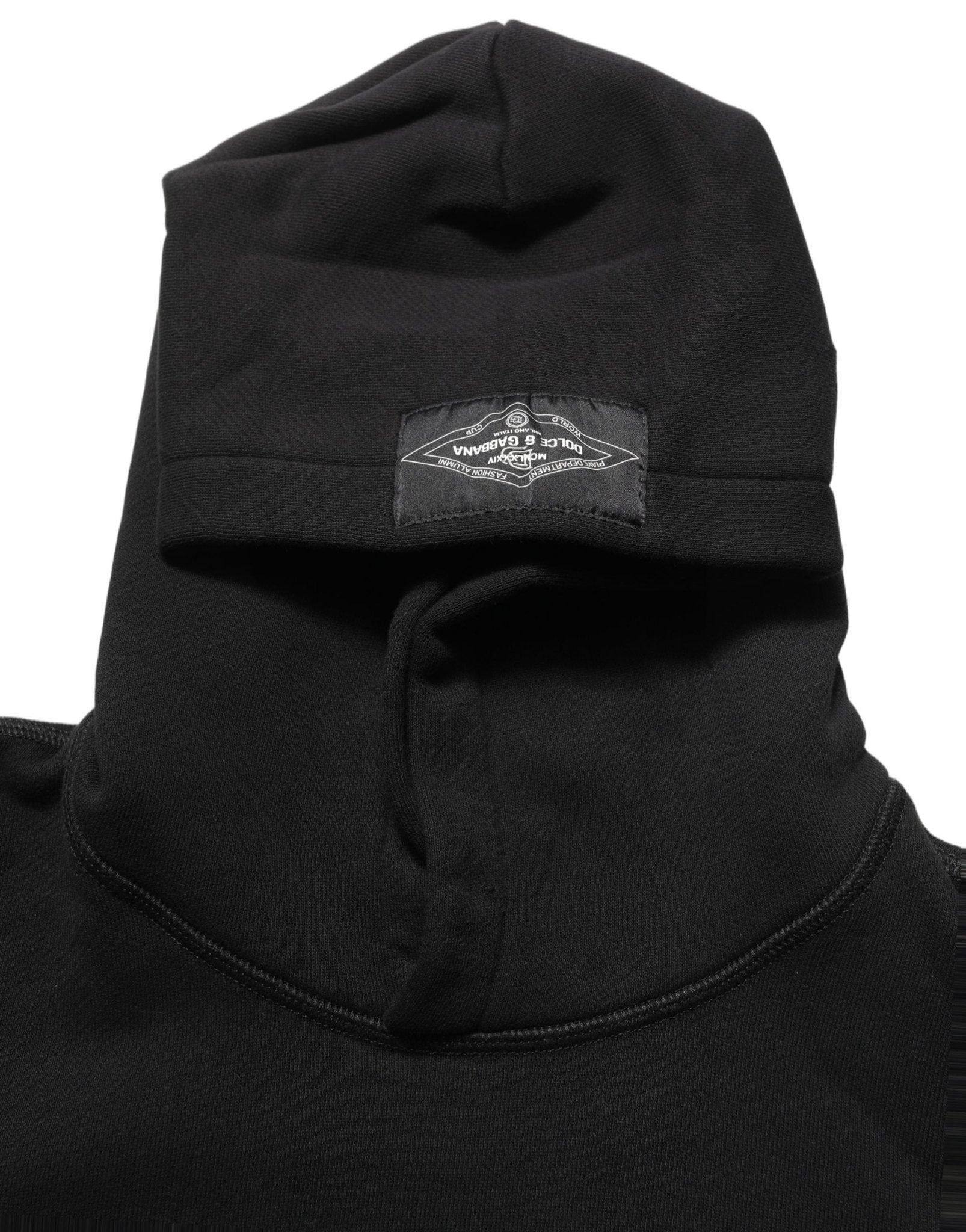 Dolce & Gabbana Black Cotton Milano1984 Print Hoodie Sweater - RIMODA