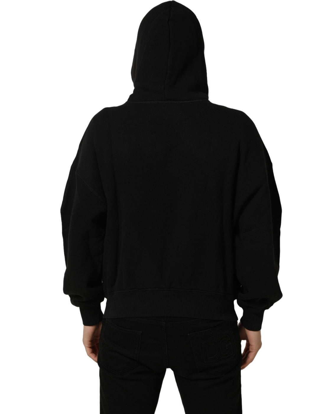 Dolce & Gabbana Black Cotton Milano1984 Print Hoodie Sweater - RIMODA