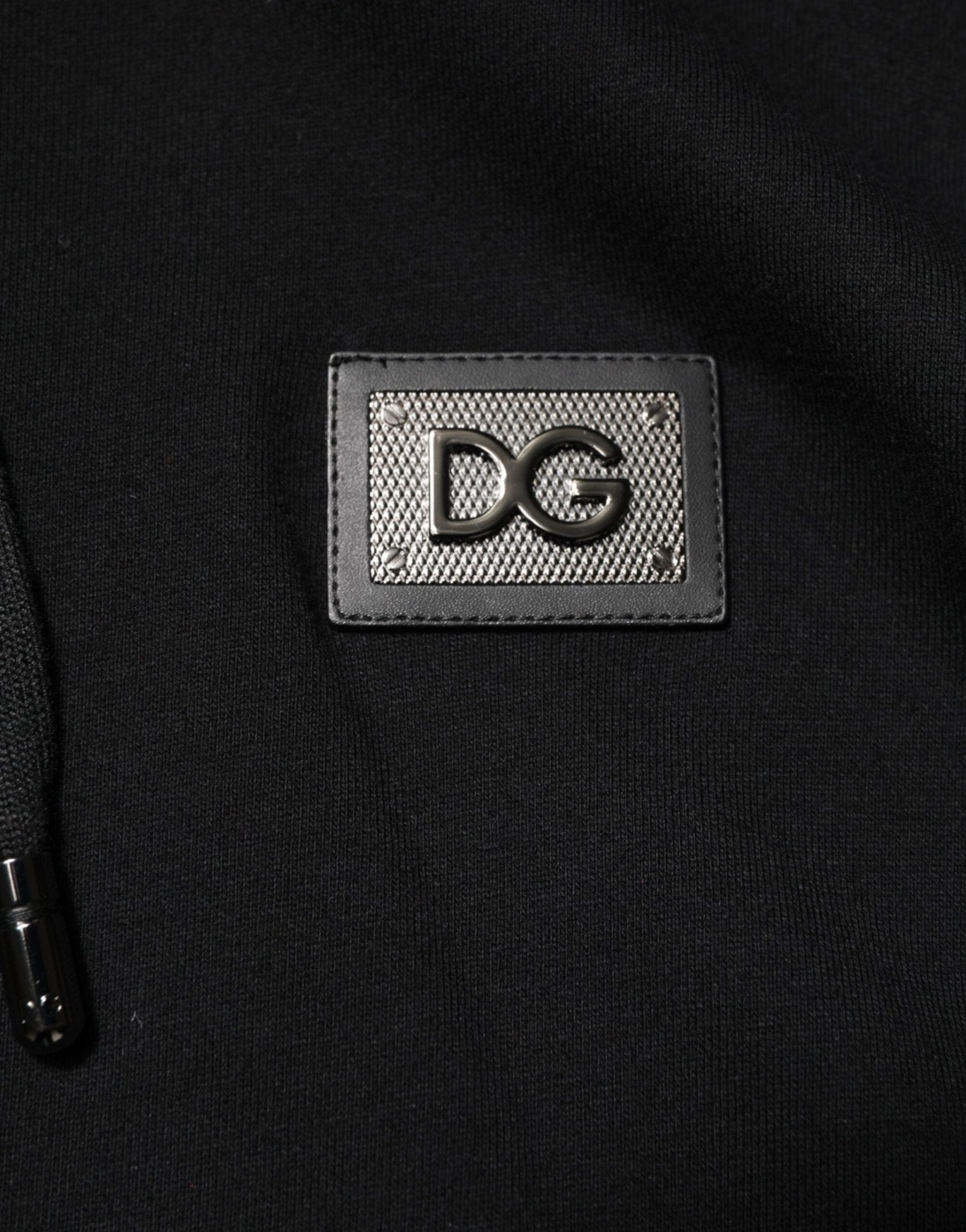 Dolce & Gabbana Black Cotton Plaque Track Cardigan Sweater - RIMODA