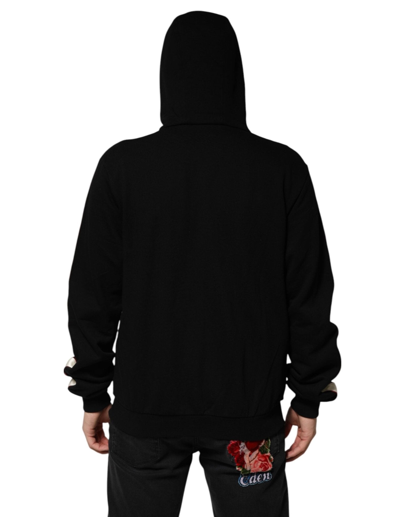 Dolce & Gabbana Black Cotton Plaque Track Cardigan Sweater - RIMODA