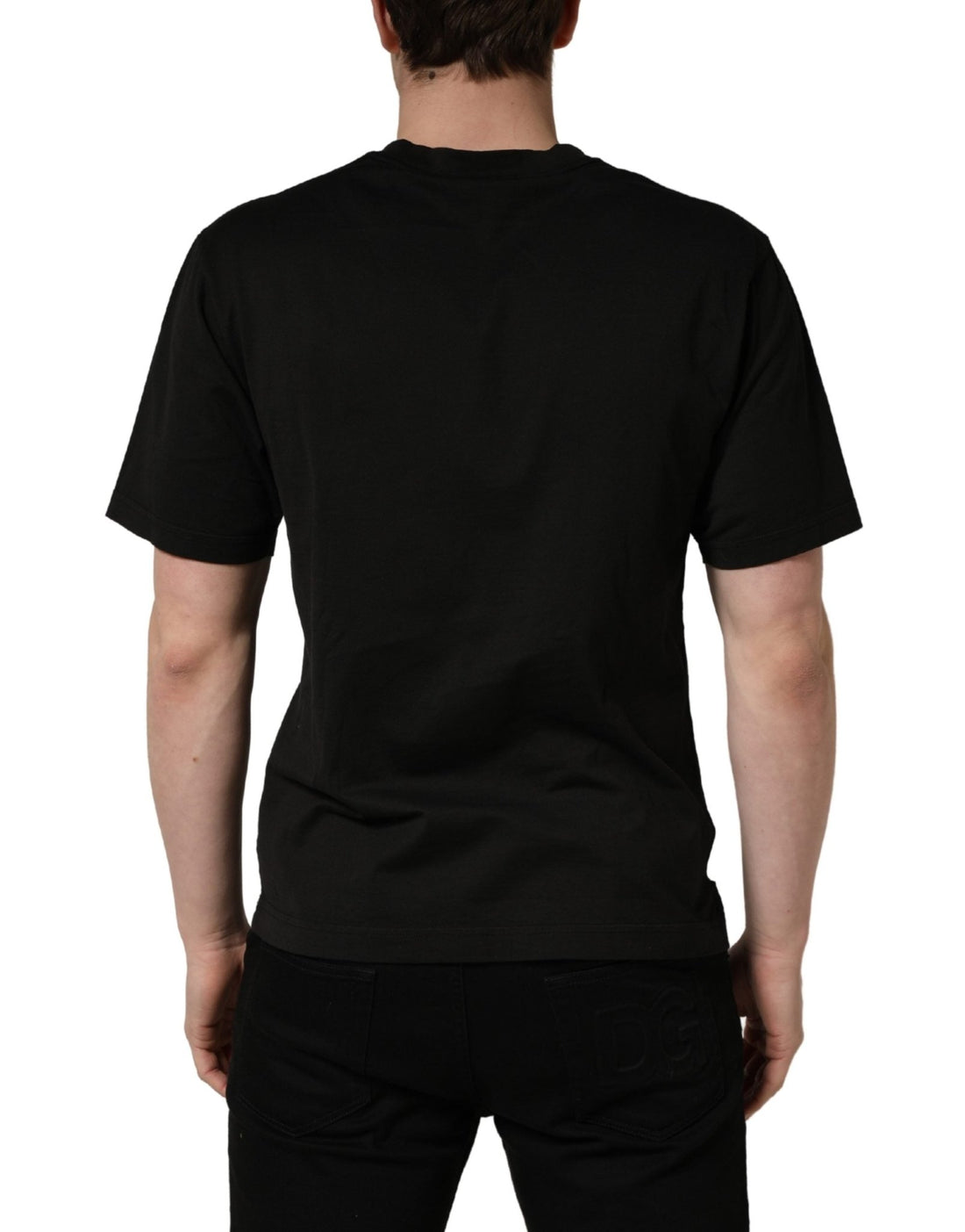 Dolce & Gabbana Black Cotton Short Sleeves Crew Neck T-shirt - RIMODA