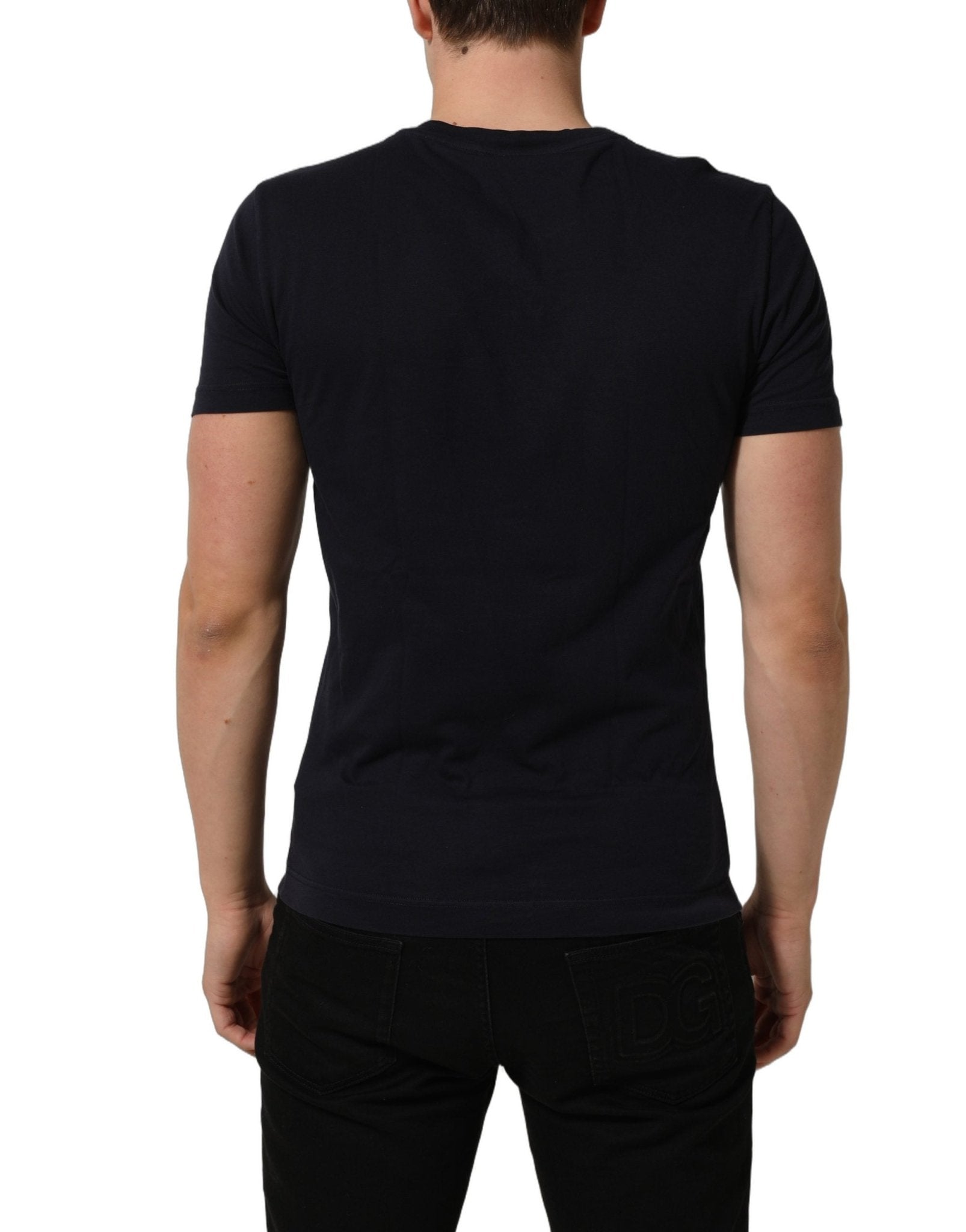 Dolce & Gabbana Black Cotton Short Sleeves Crew Neck T-shirt - RIMODA