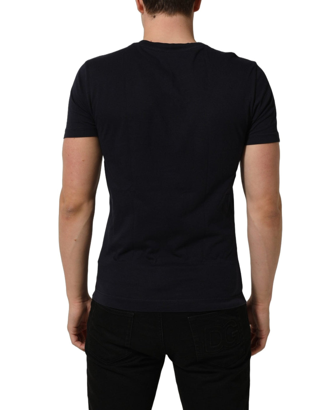 Dolce & Gabbana Black Cotton Short Sleeves Crew Neck T-shirt - RIMODA
