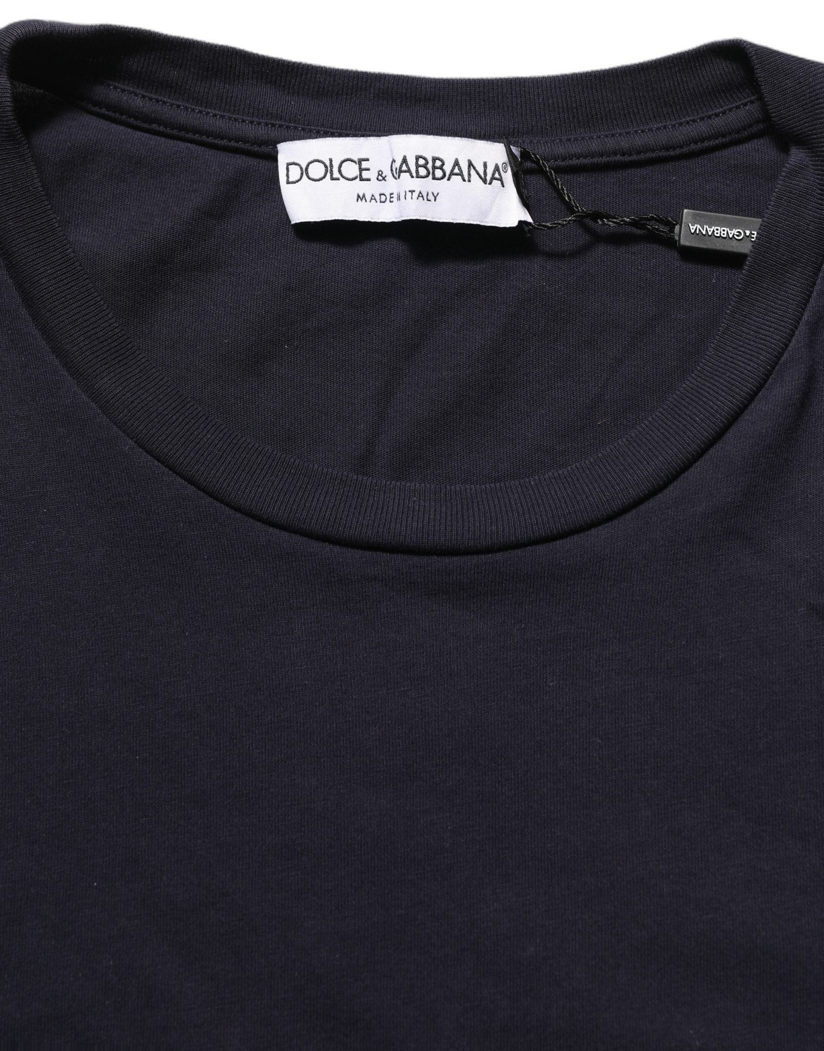 Dolce & Gabbana Black Cotton Short Sleeves Crew Neck T-shirt - RIMODA