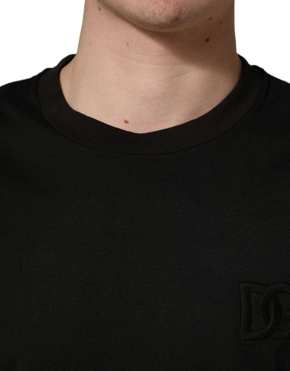 Dolce & Gabbana Black Cotton Short Sleeves Crew Neck T-shirt - RIMODA