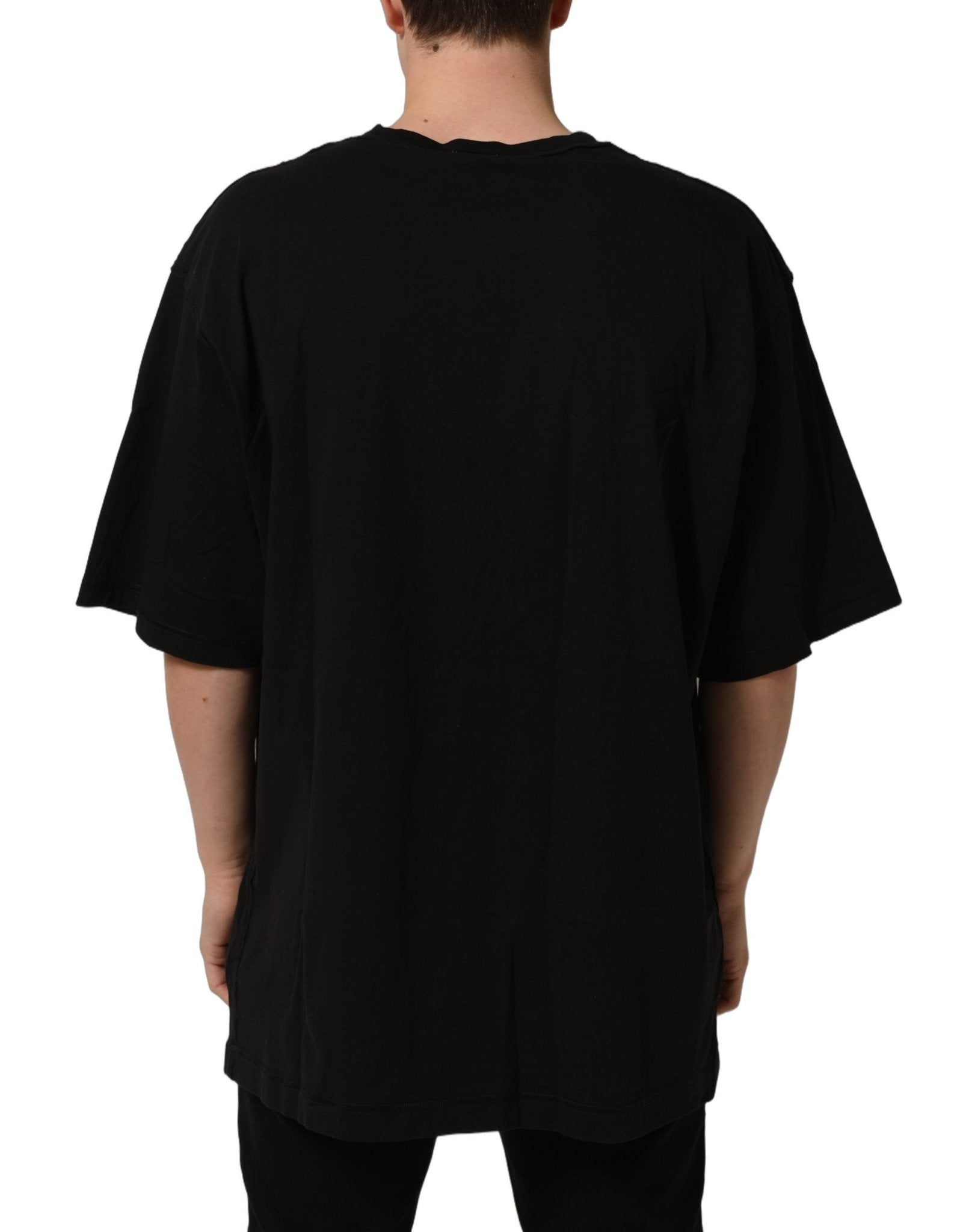 Dolce & Gabbana Black Cotton Short Sleeves CrewNeck T-shirt - RIMODA