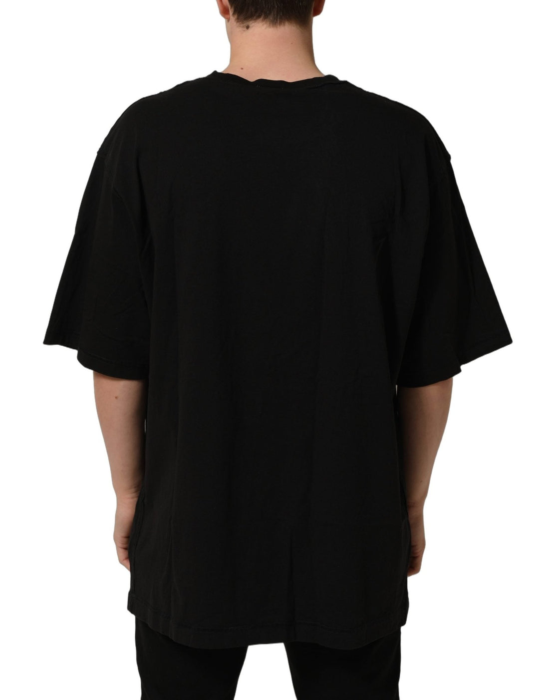 Dolce & Gabbana Black Cotton Short Sleeves CrewNeck T-shirt - RIMODA