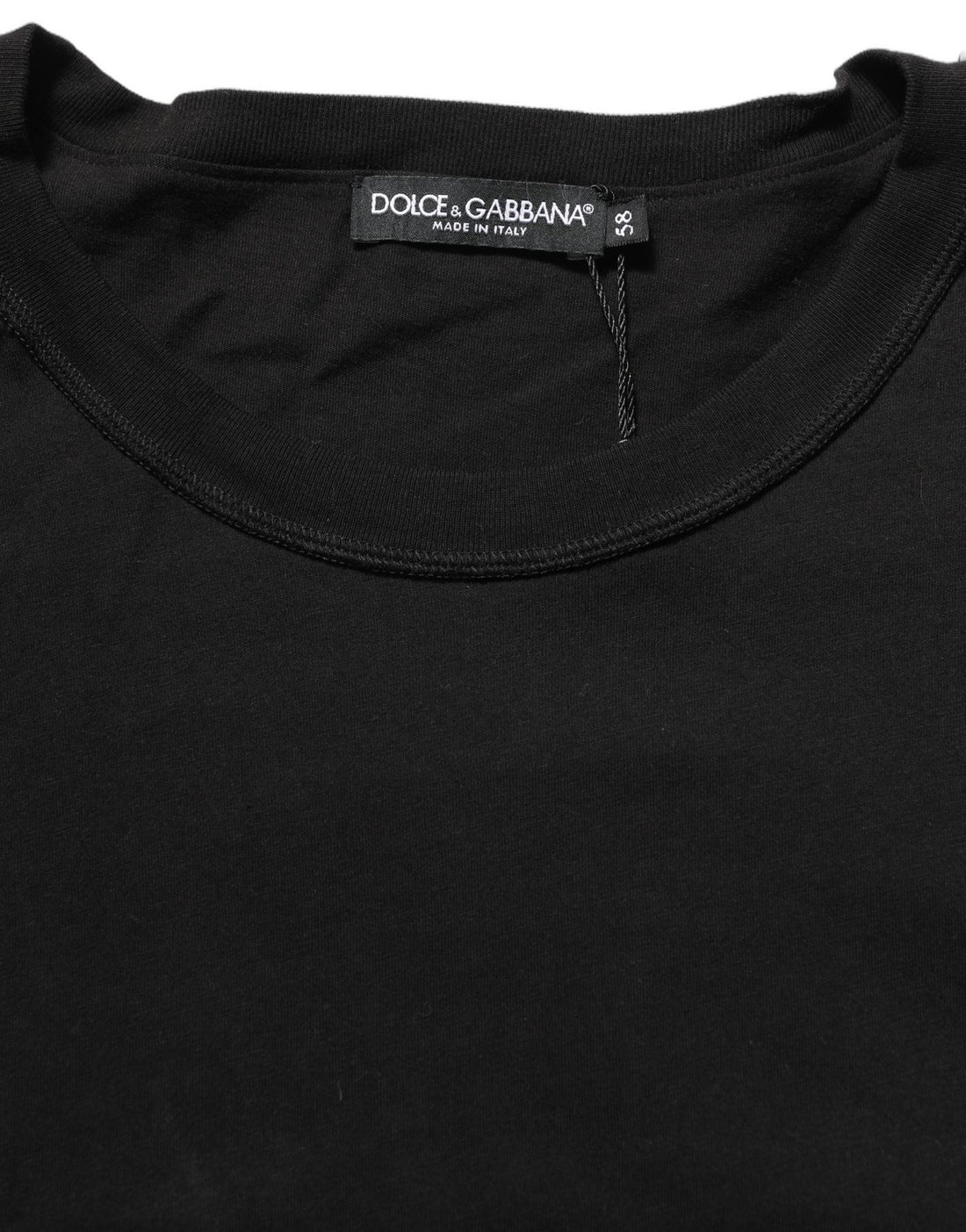 Dolce & Gabbana Black Cotton Short Sleeves CrewNeck T-shirt - RIMODA