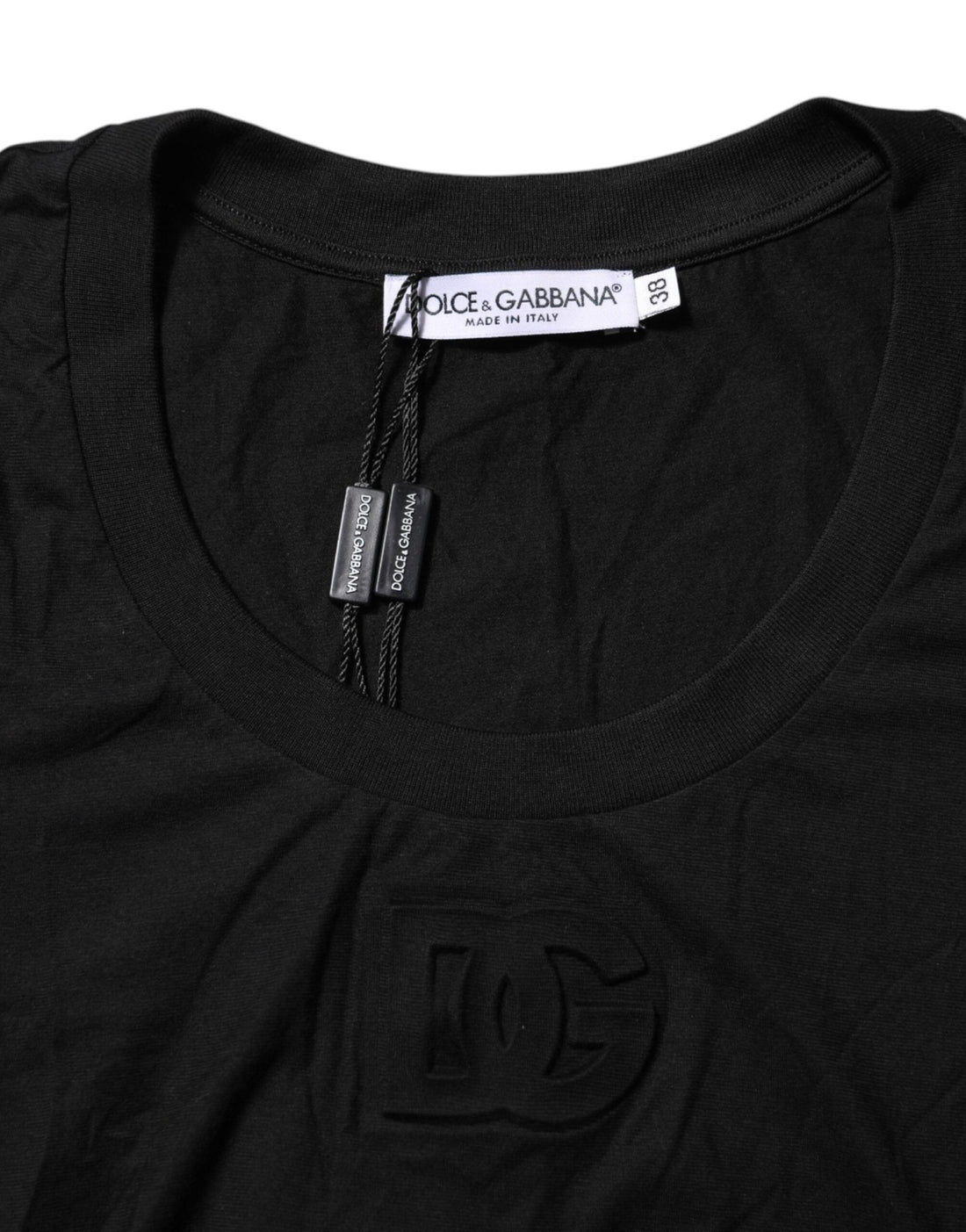 Dolce & Gabbana Black Cotton Short Sleeves Round Neck T-shirt - RIMODA