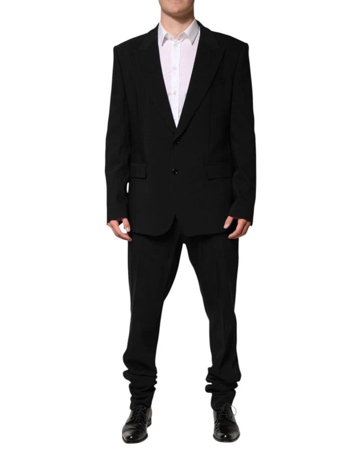 Dolce & Gabbana Black Cotton Single Breasted 2 Piece Suit - RIMODA