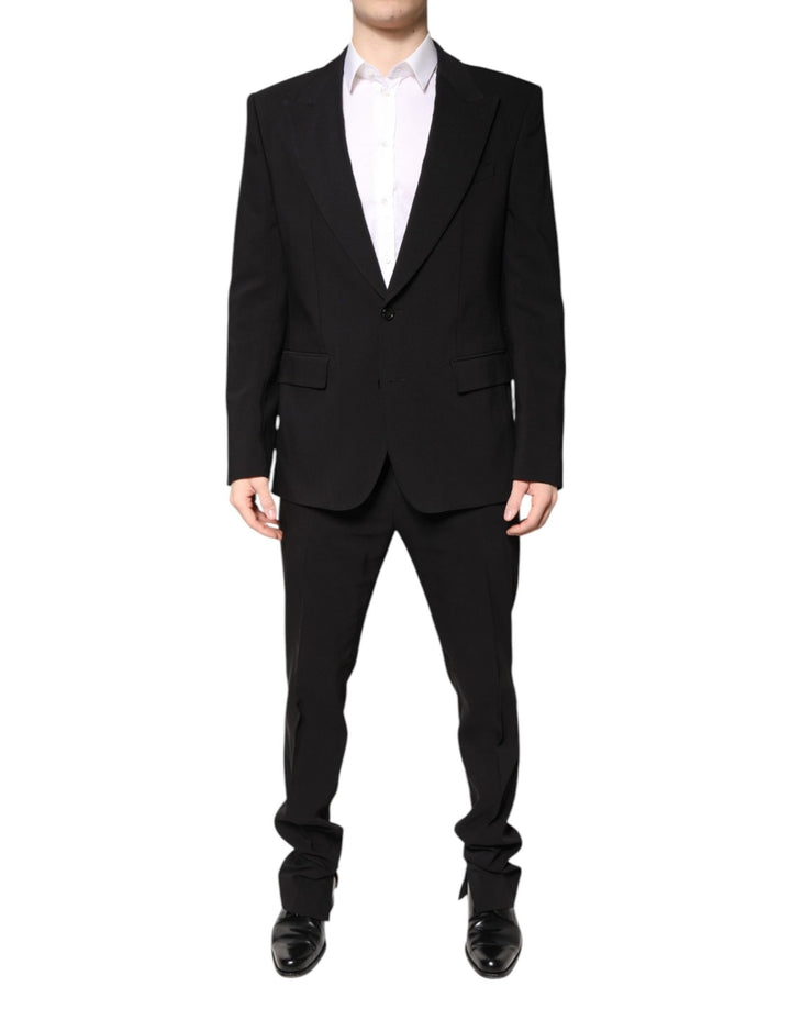 Dolce & Gabbana Black Cotton Single Breasted 2 Piece Suit - RIMODA