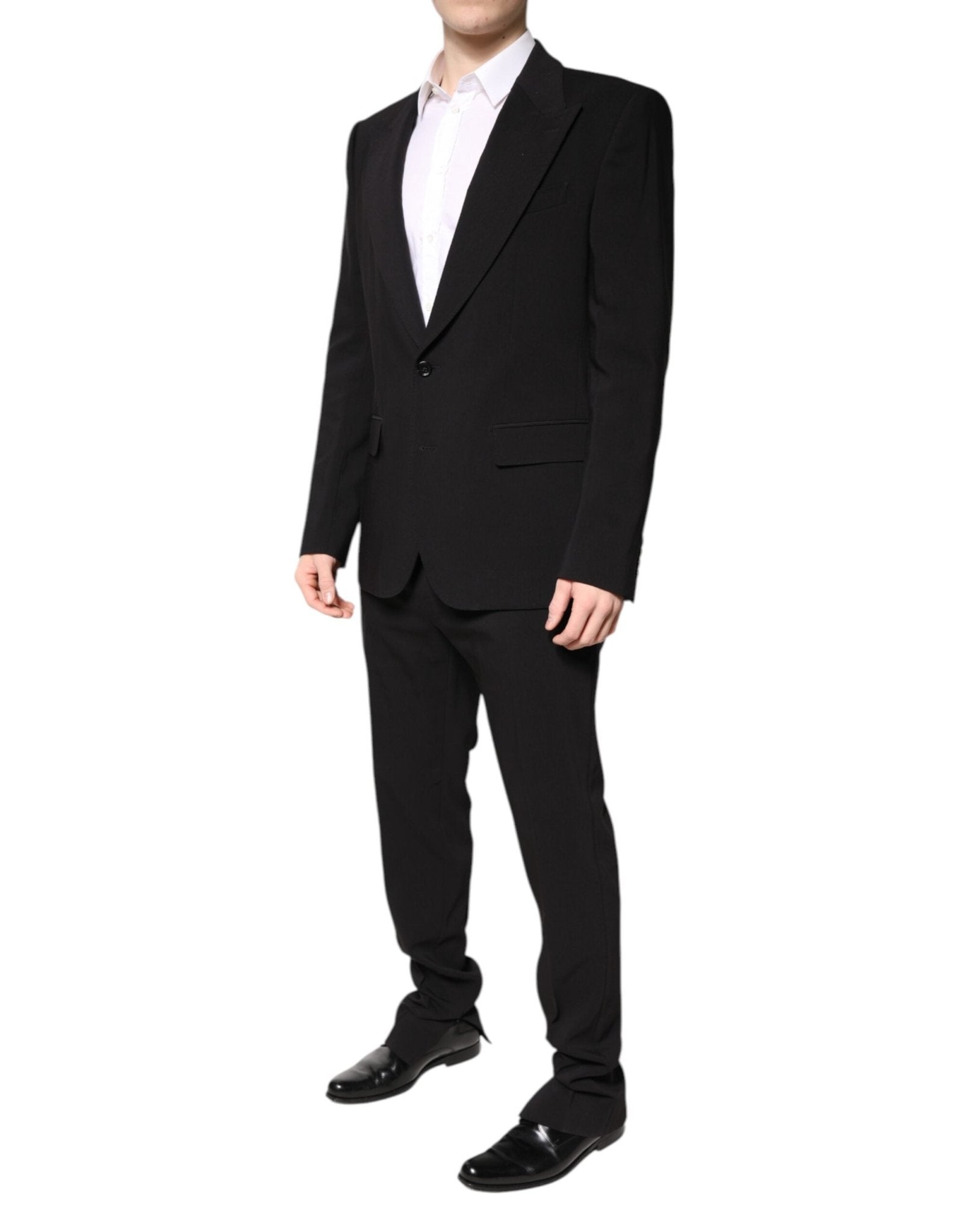 Dolce & Gabbana Black Cotton Single Breasted 2 Piece Suit - RIMODA