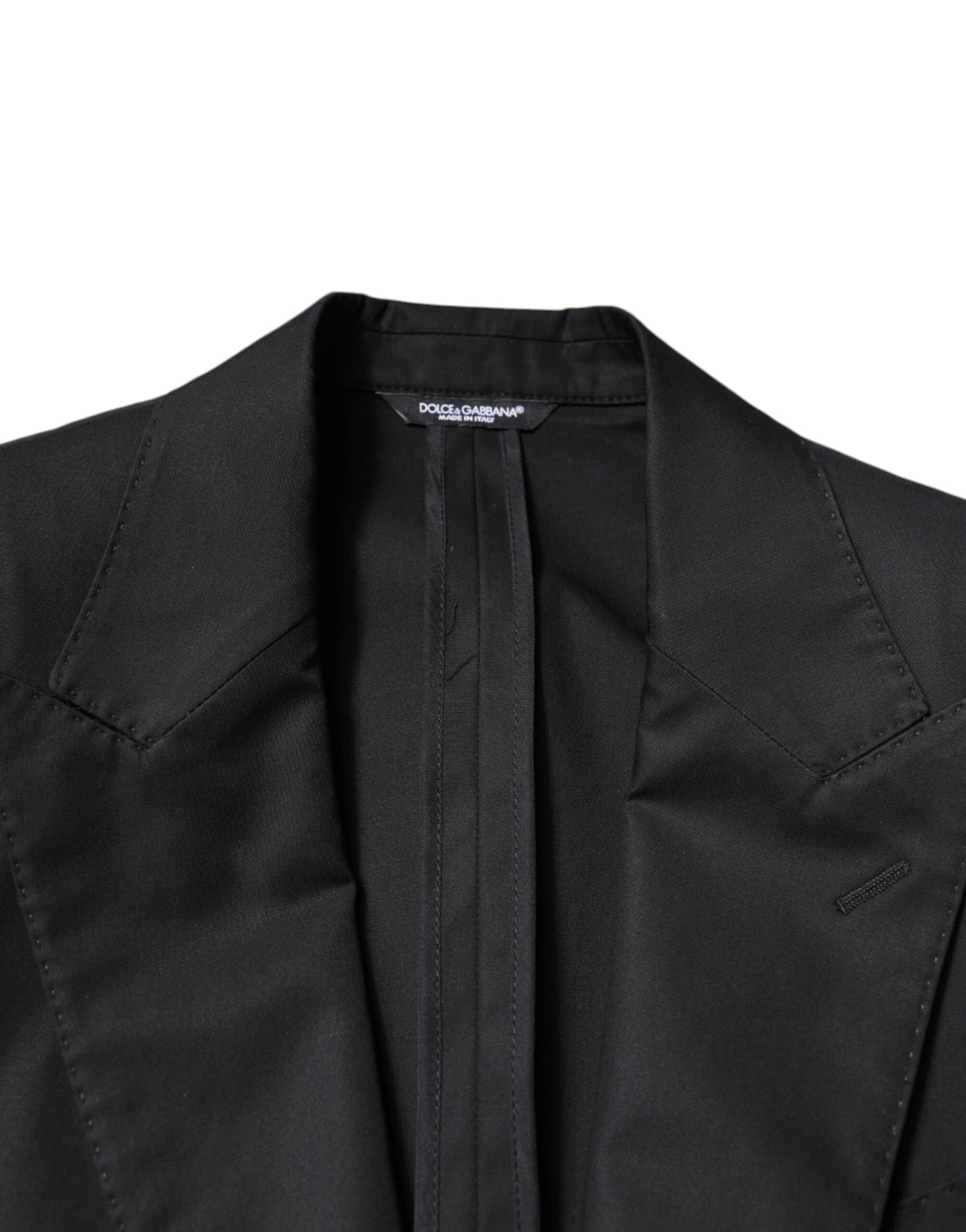Dolce & Gabbana Black Cotton Single Breasted Men Coat Blazer - RIMODA