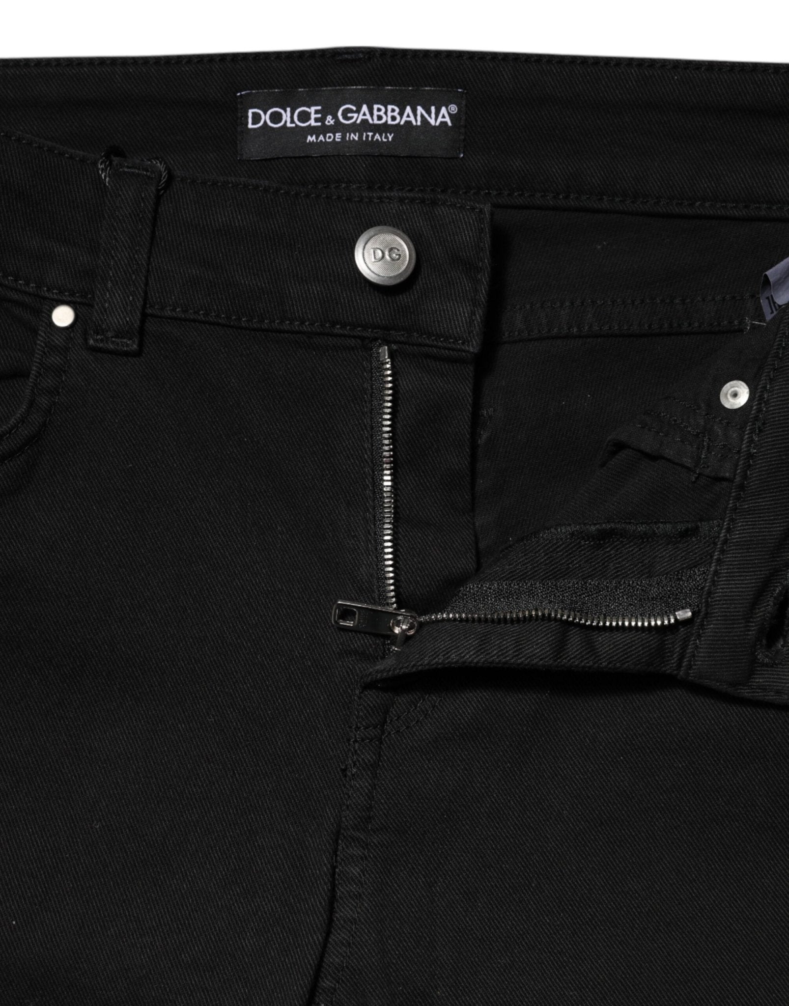 Dolce & Gabbana Black Cotton Skinny Denim Trouser Jeans - RIMODA