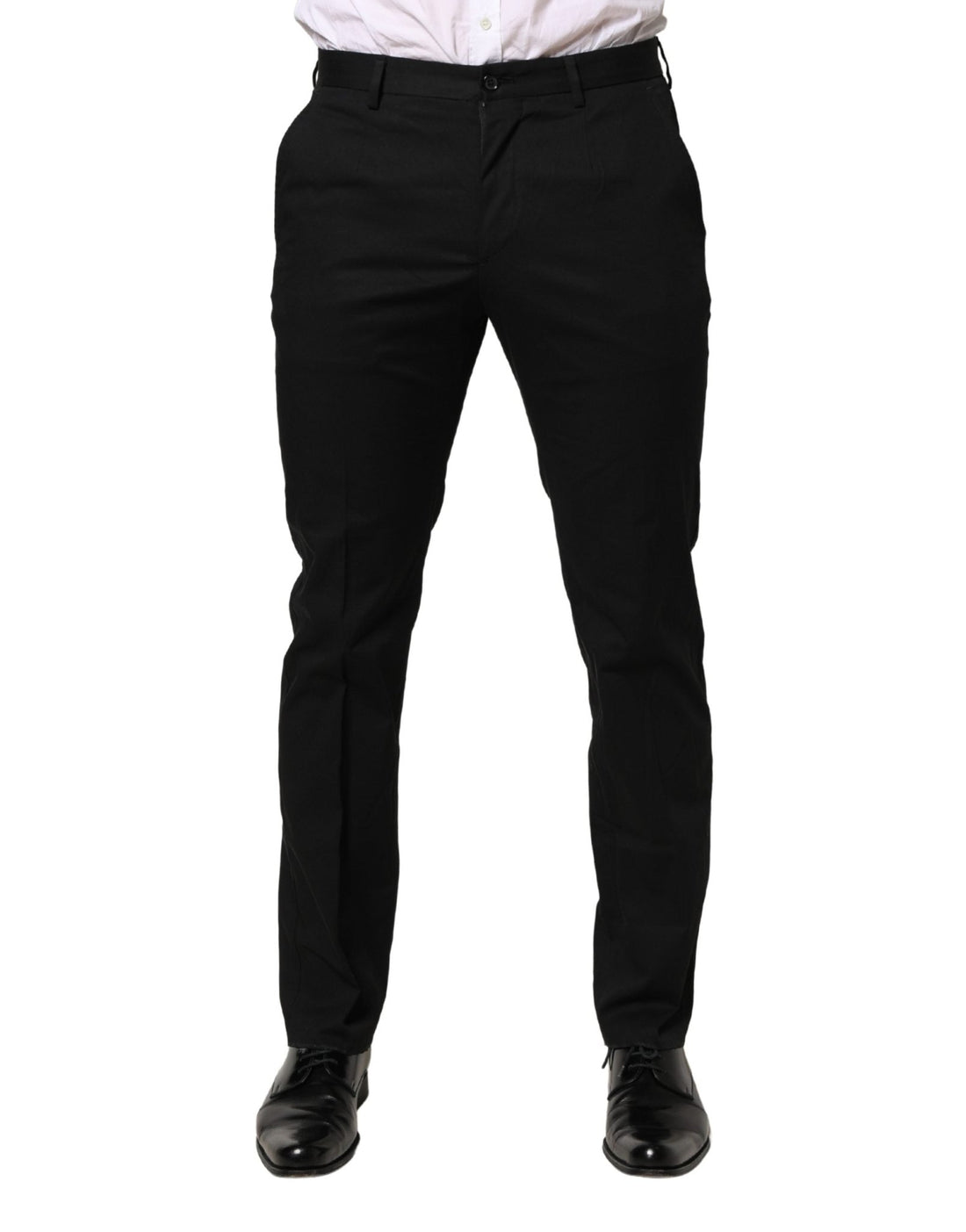 Dolce & Gabbana Black Cotton Skinny Dress Formal Trouser Pants - RIMODA