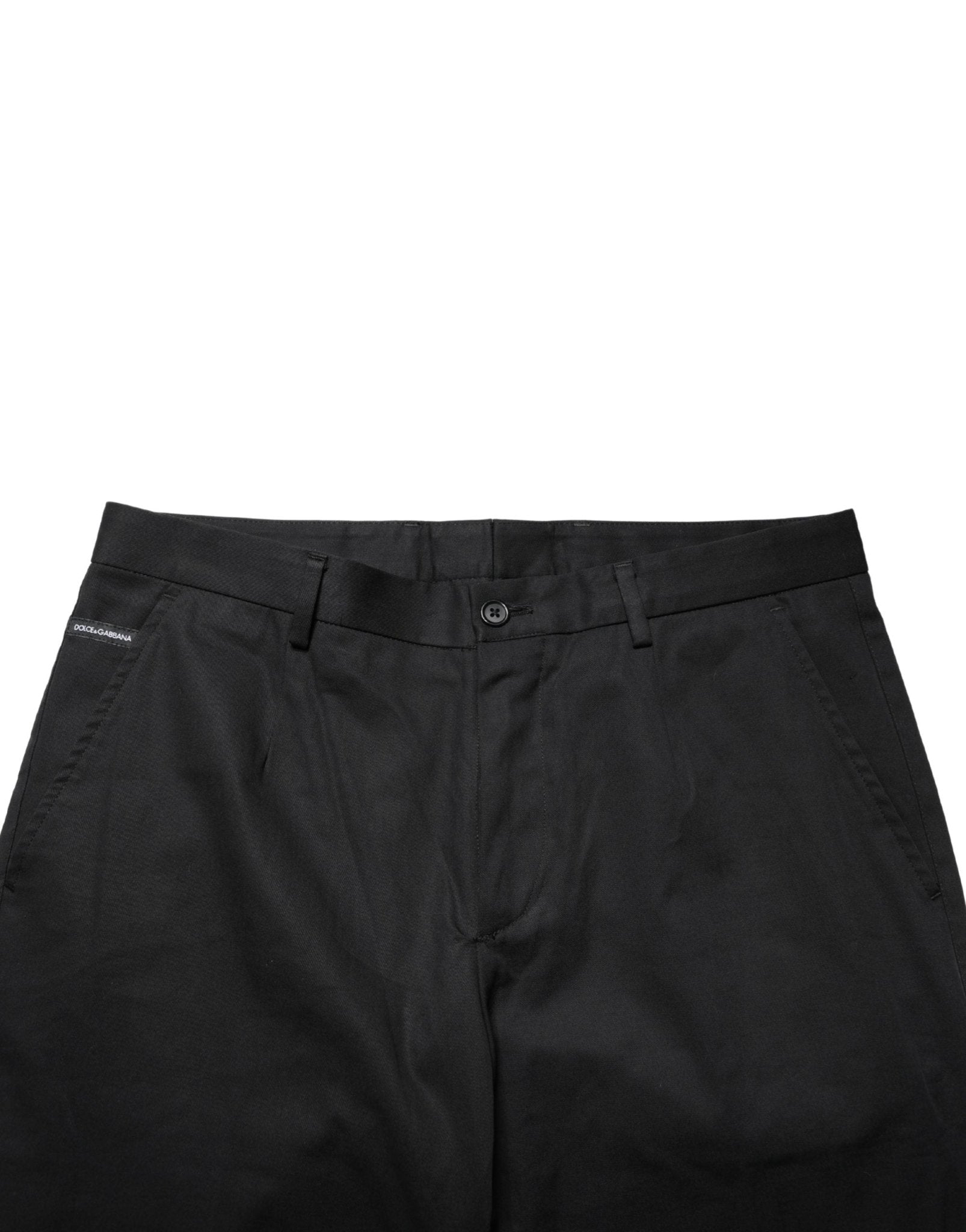 Dolce & Gabbana Black Cotton Skinny Dress Formal Trouser Pants - RIMODA
