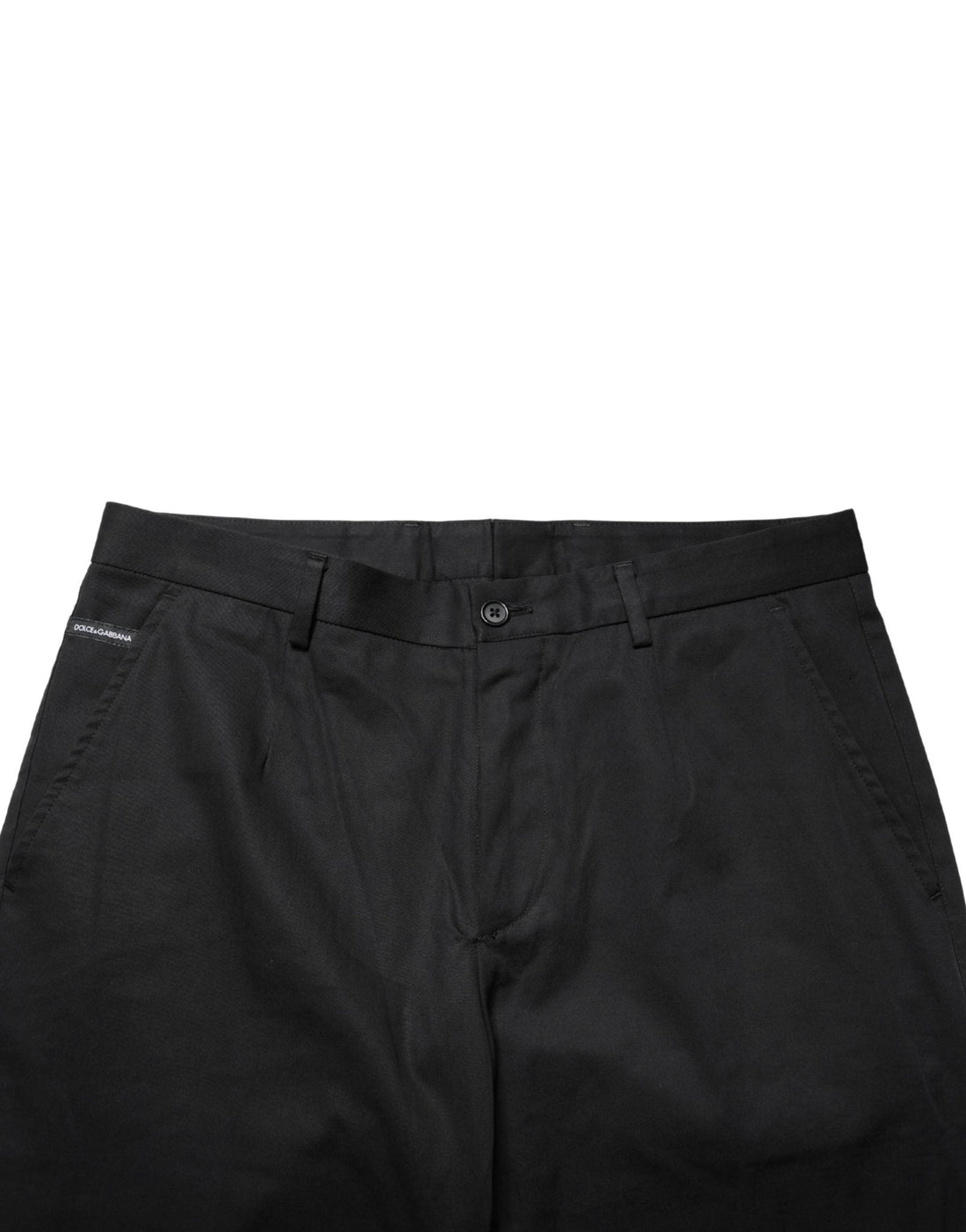 Dolce & Gabbana Black Cotton Skinny Dress Formal Trouser Pants - RIMODA