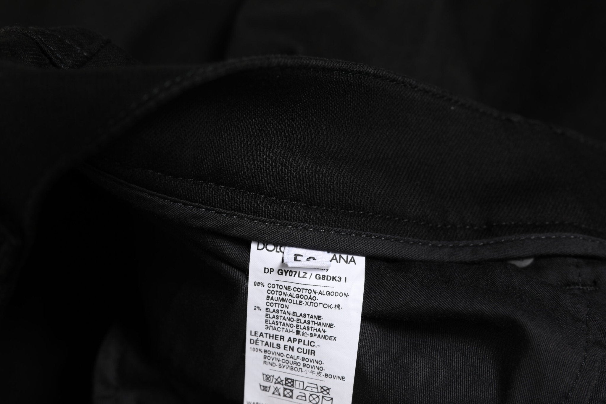 Dolce & Gabbana Black Cotton Skinny Jeans Men Trouser Pants - RIMODA