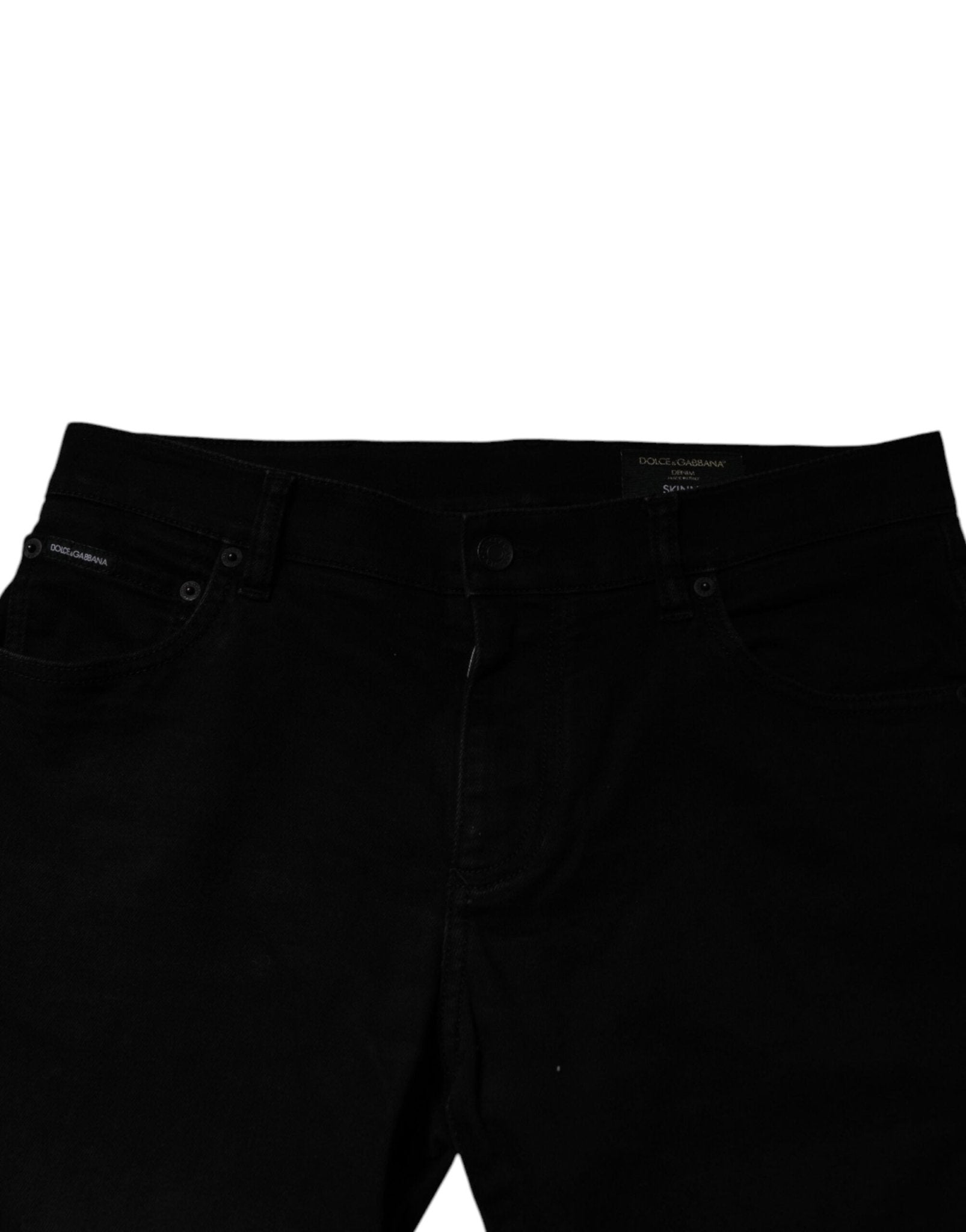 Dolce & Gabbana Black Cotton Skinny Jeans Men Trouser Pants - RIMODA