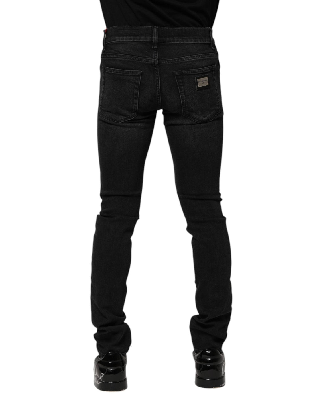 Dolce & Gabbana Black Cotton Skinny Men Denim Jeans - RIMODA