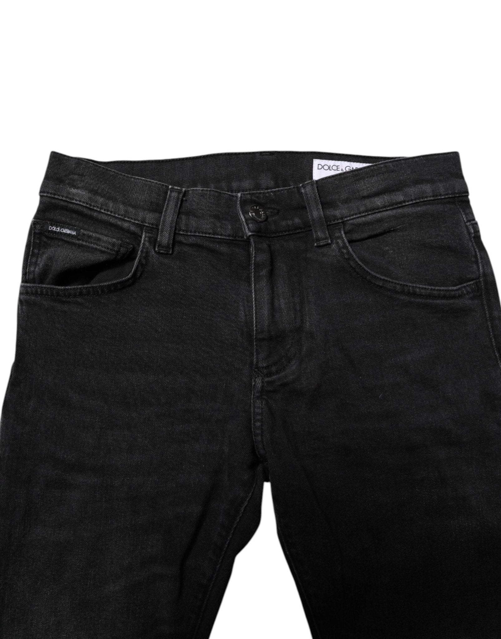 Dolce & Gabbana Black Cotton Skinny Men Denim Jeans - RIMODA
