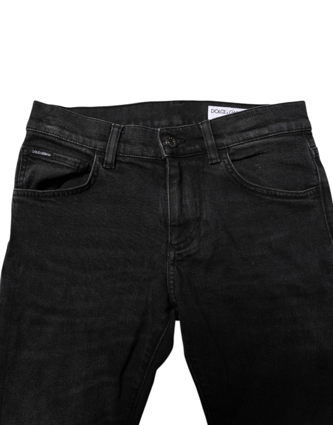 Dolce & Gabbana Black Cotton Skinny Men Denim Jeans - RIMODA