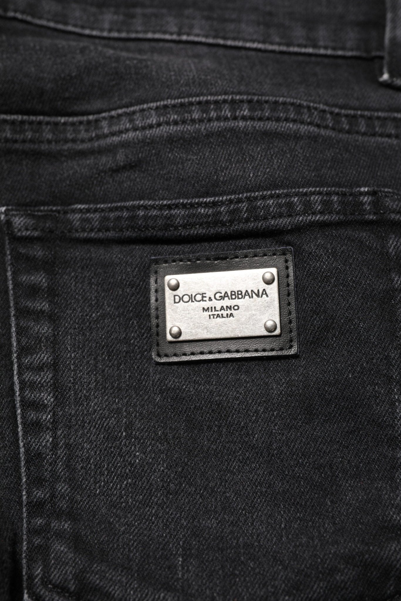 Dolce & Gabbana Black Cotton Skinny Men Denim Jeans - RIMODA