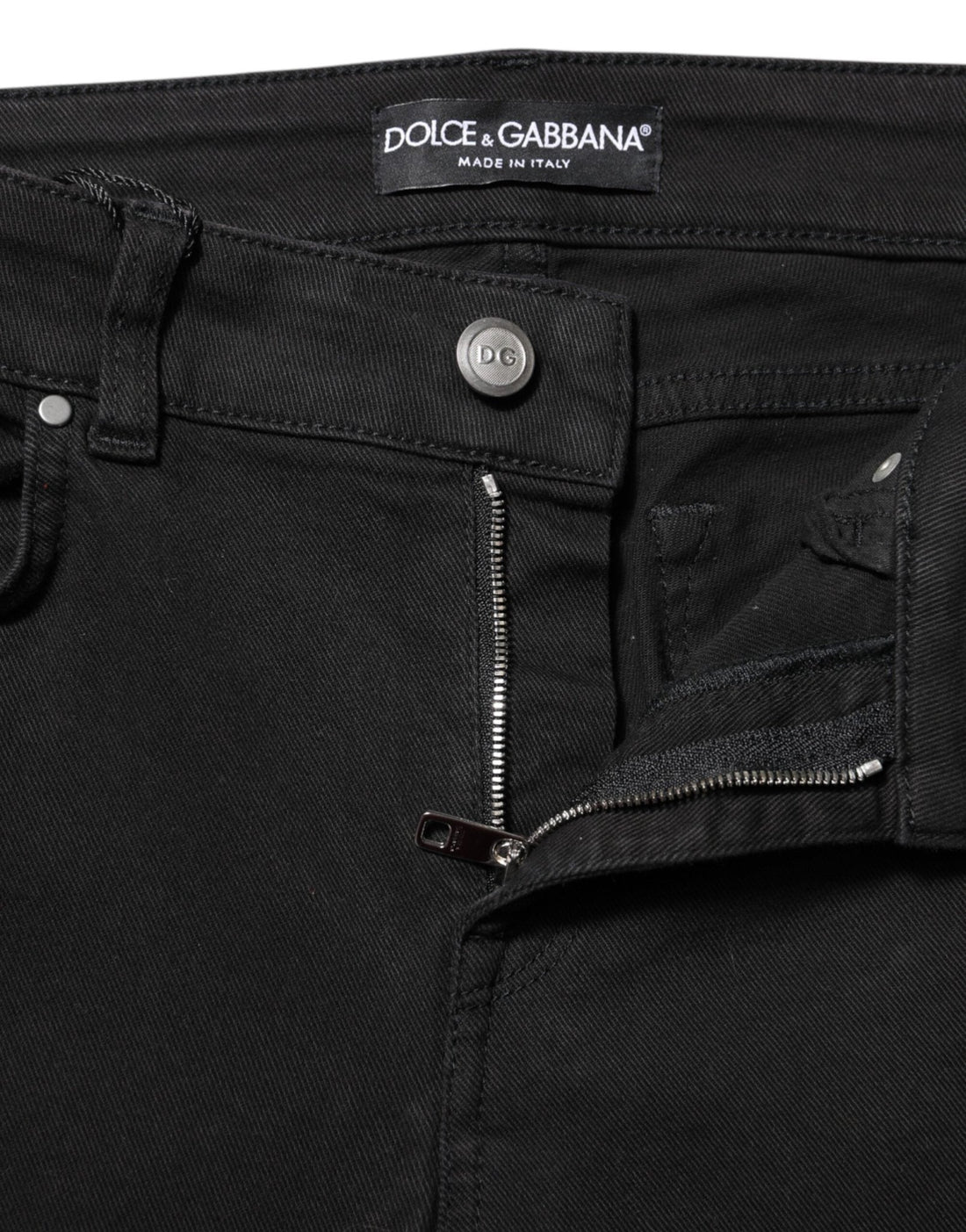 Dolce & Gabbana Black Cotton Skinny Mid Waisted Denim Jeans - RIMODA